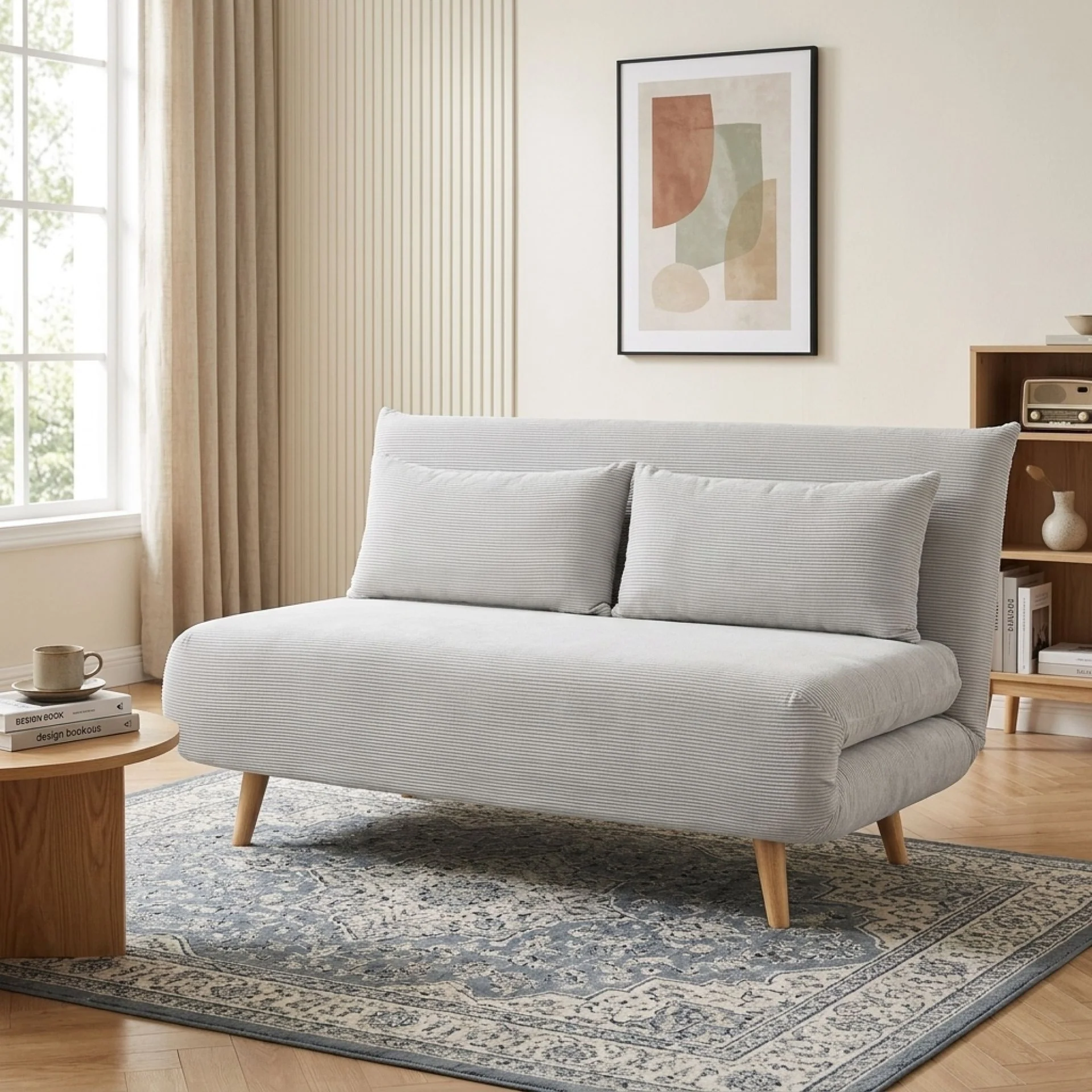Hastings 2 Seater Fold-Out Sofa Bed - Grey