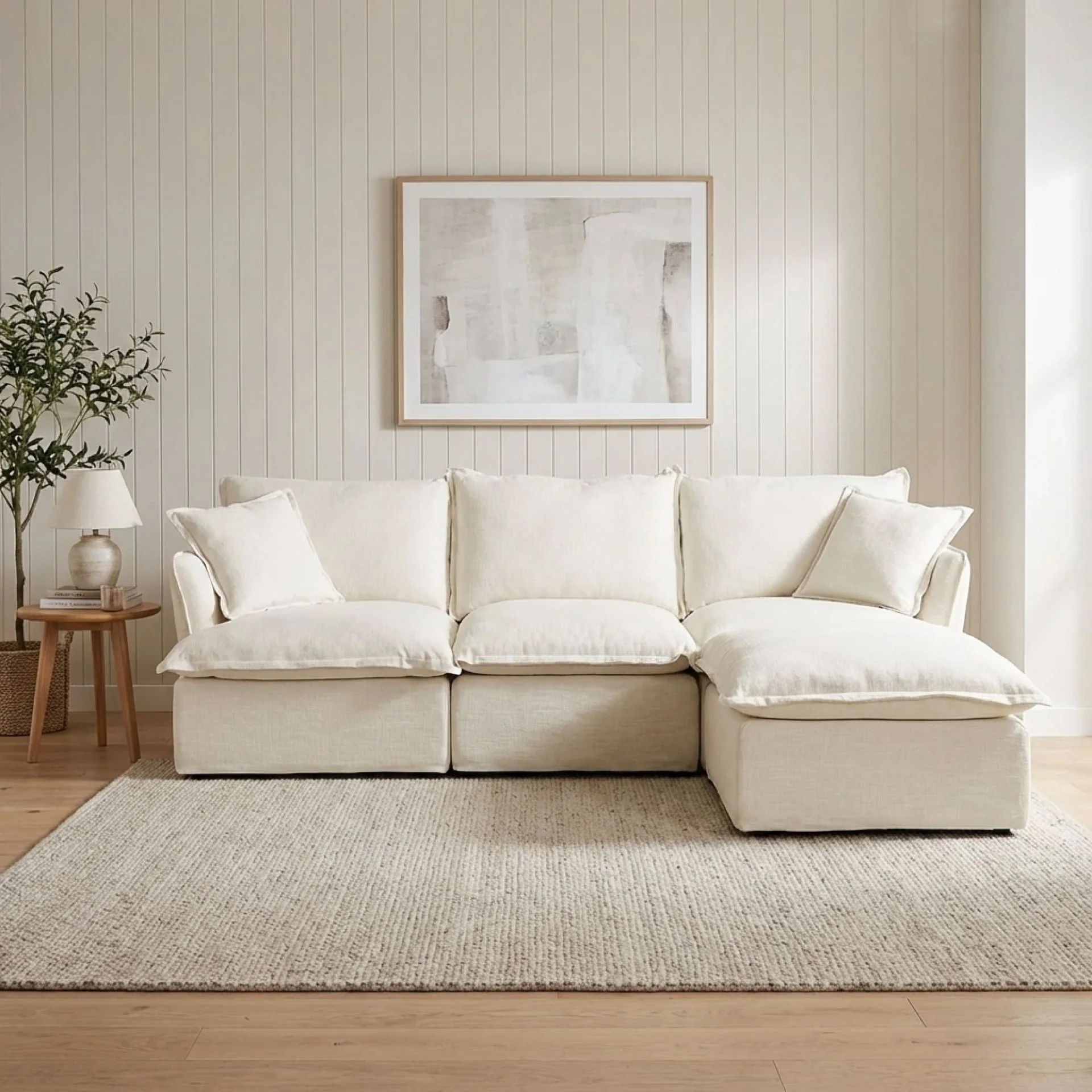 Haworth Modular Sofa - Linen Cream - Image 4