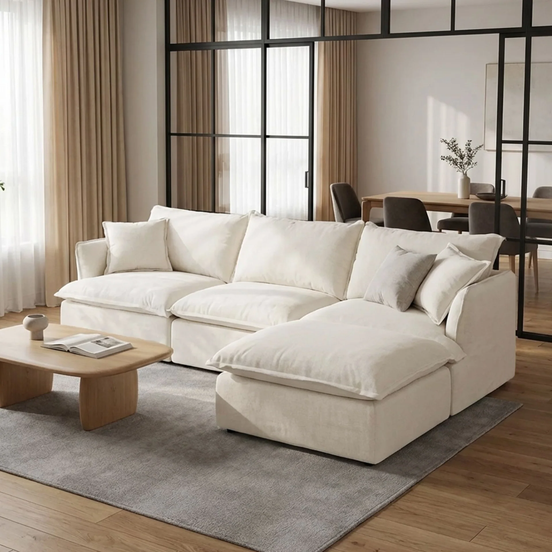 Haworth Modular Sofa - Linen Cream - Image 5