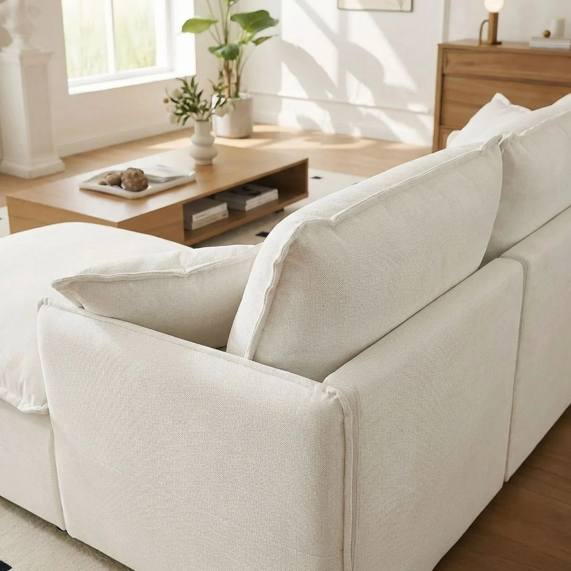 Haworth Modular Sofa - Linen Cream - Image 6
