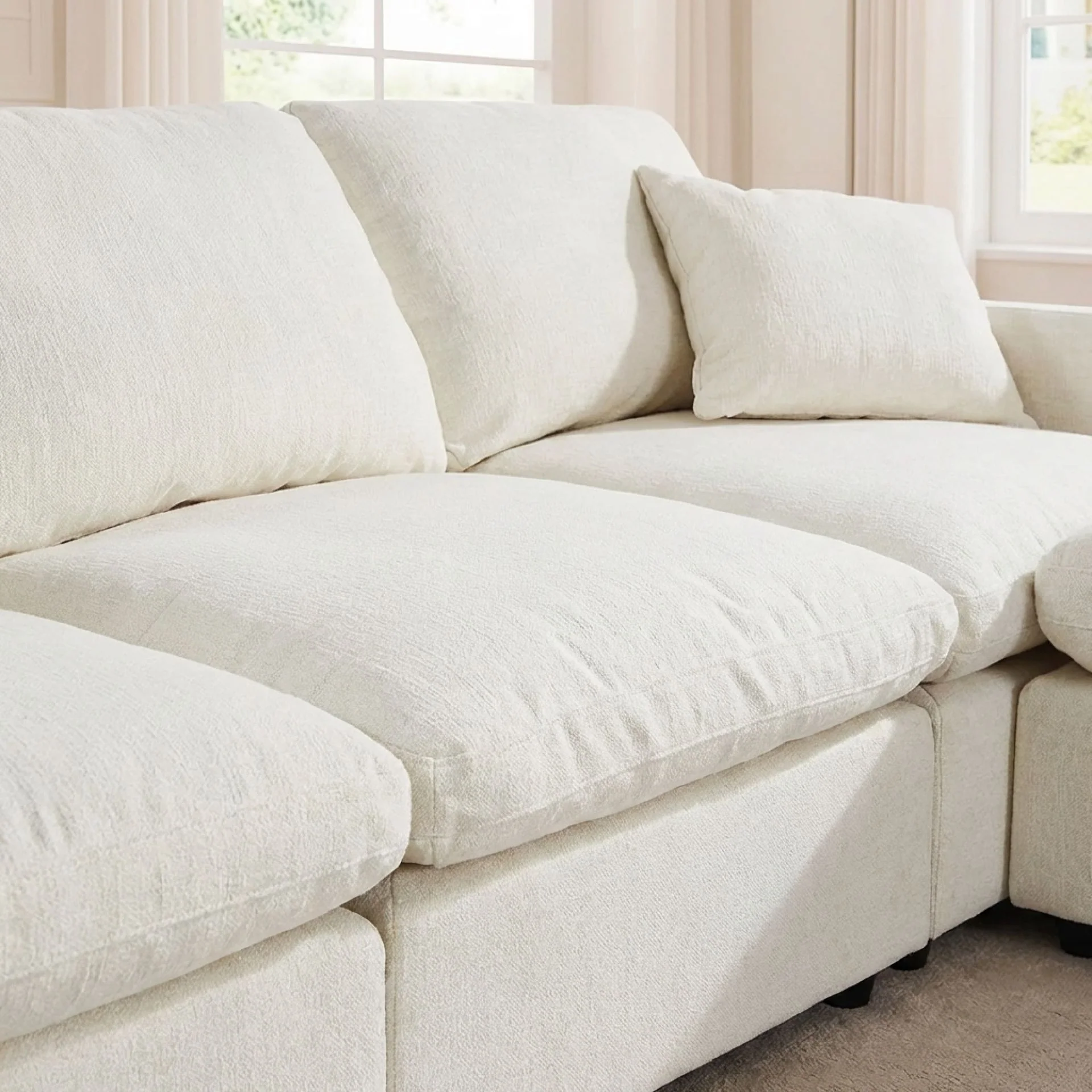 Haworth Modular Sofa - Linen Cream - Image 7
