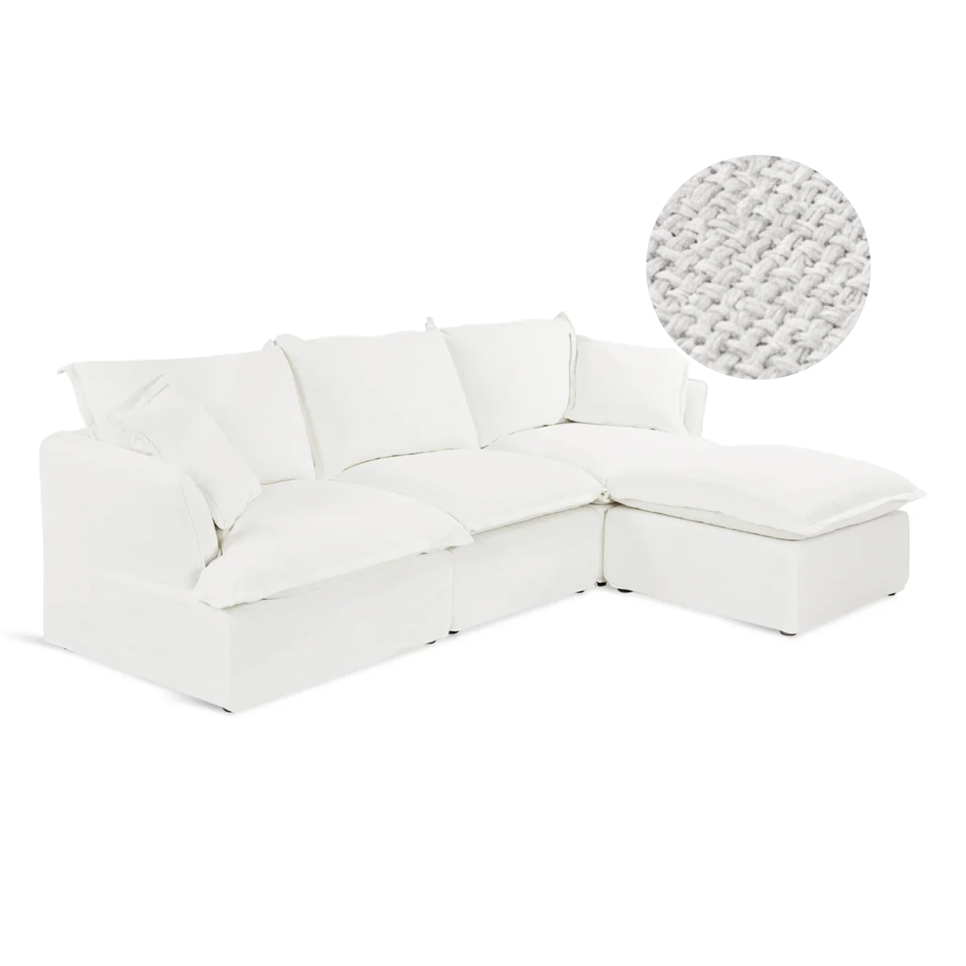 Haworth Modular Sofa - Linen Cream - Image 8
