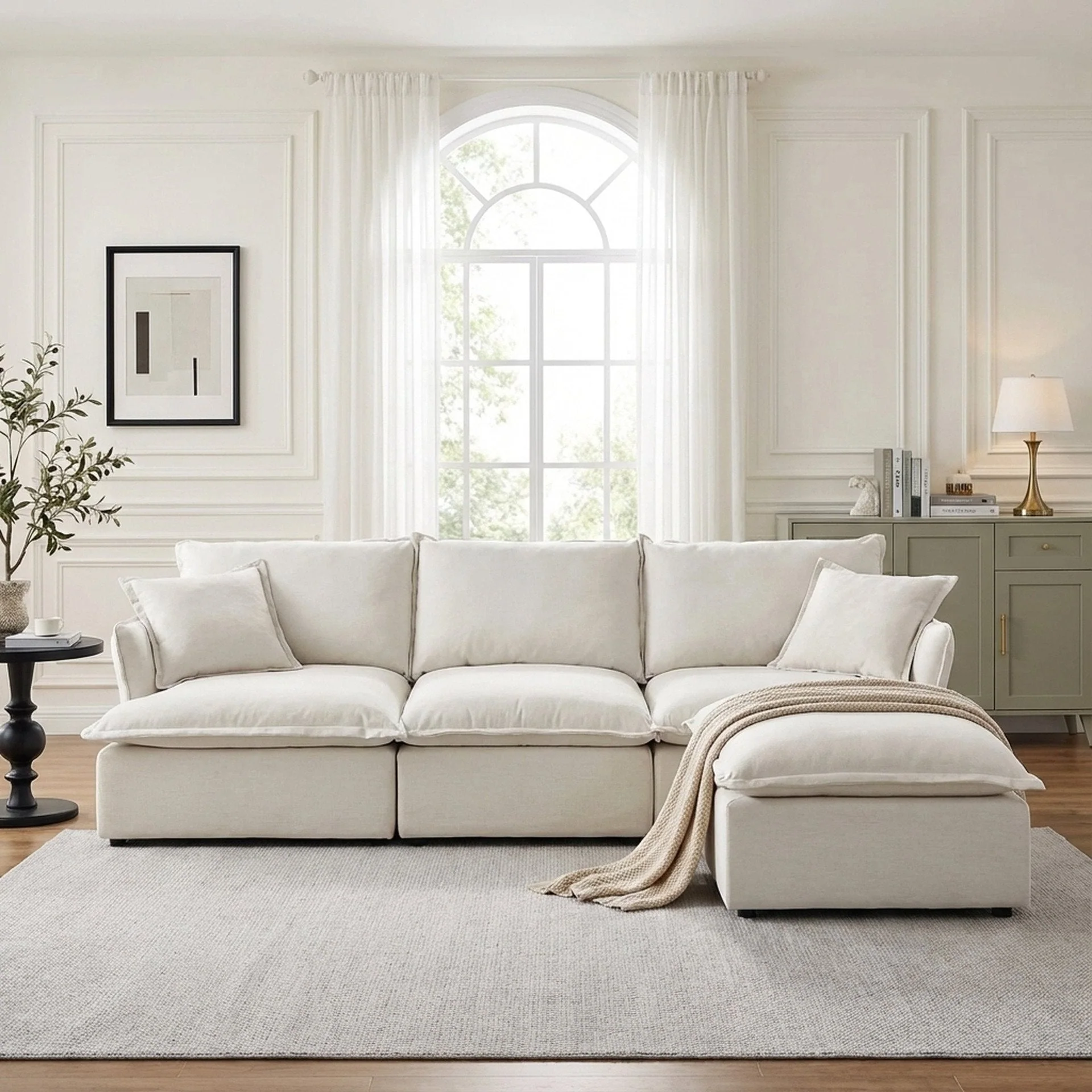 Haworth Modular Sofa - Silver Cloud - Image 4