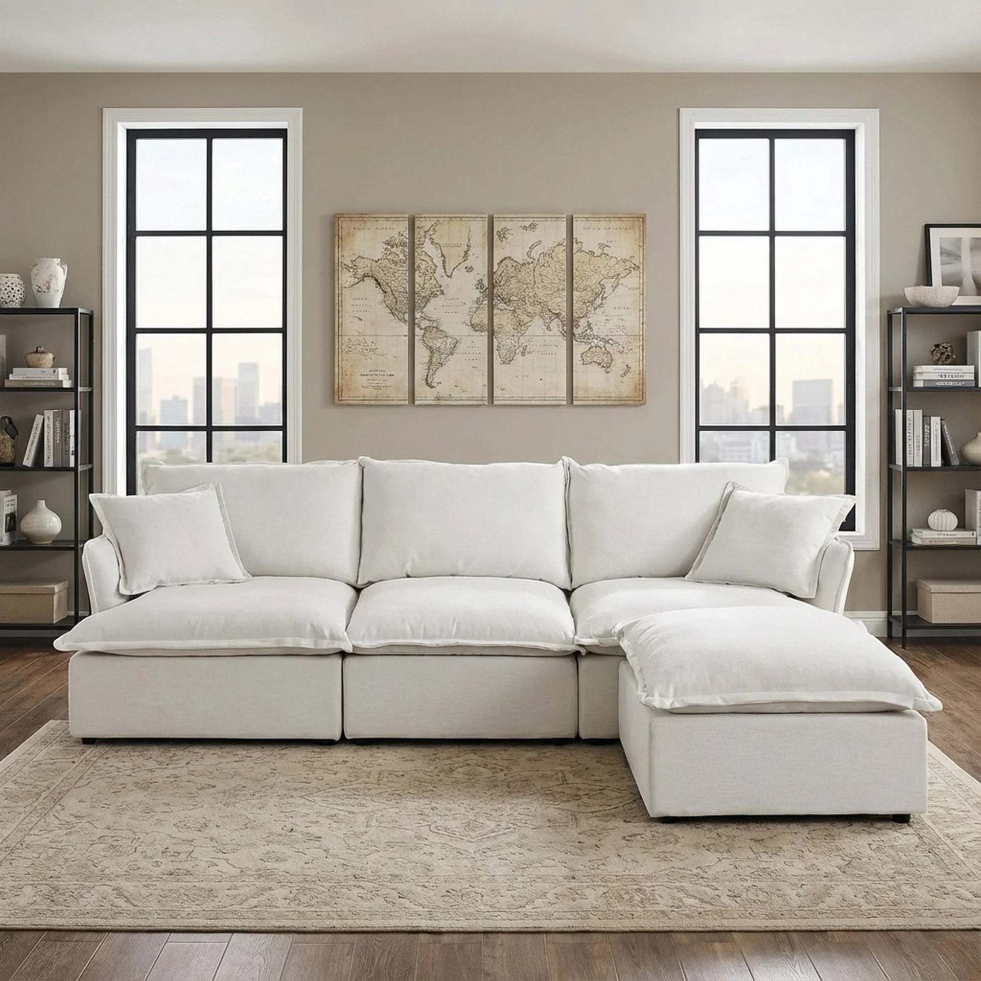Haworth Modular Sofa - Silver Cloud - Image 5