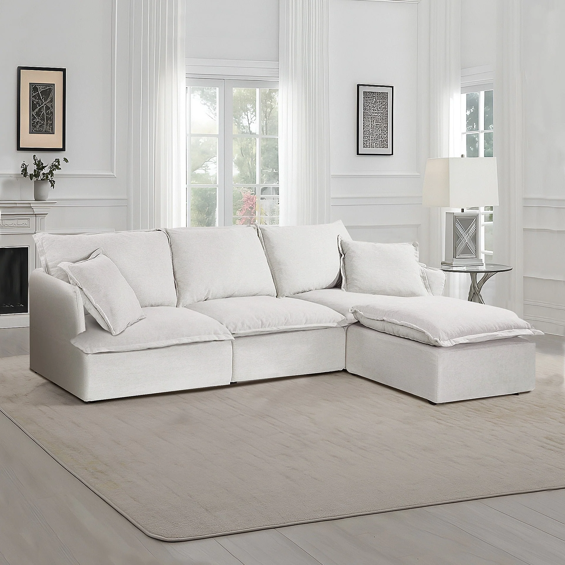 Haworth Modular Sofa - Silver Cloud - Image 6