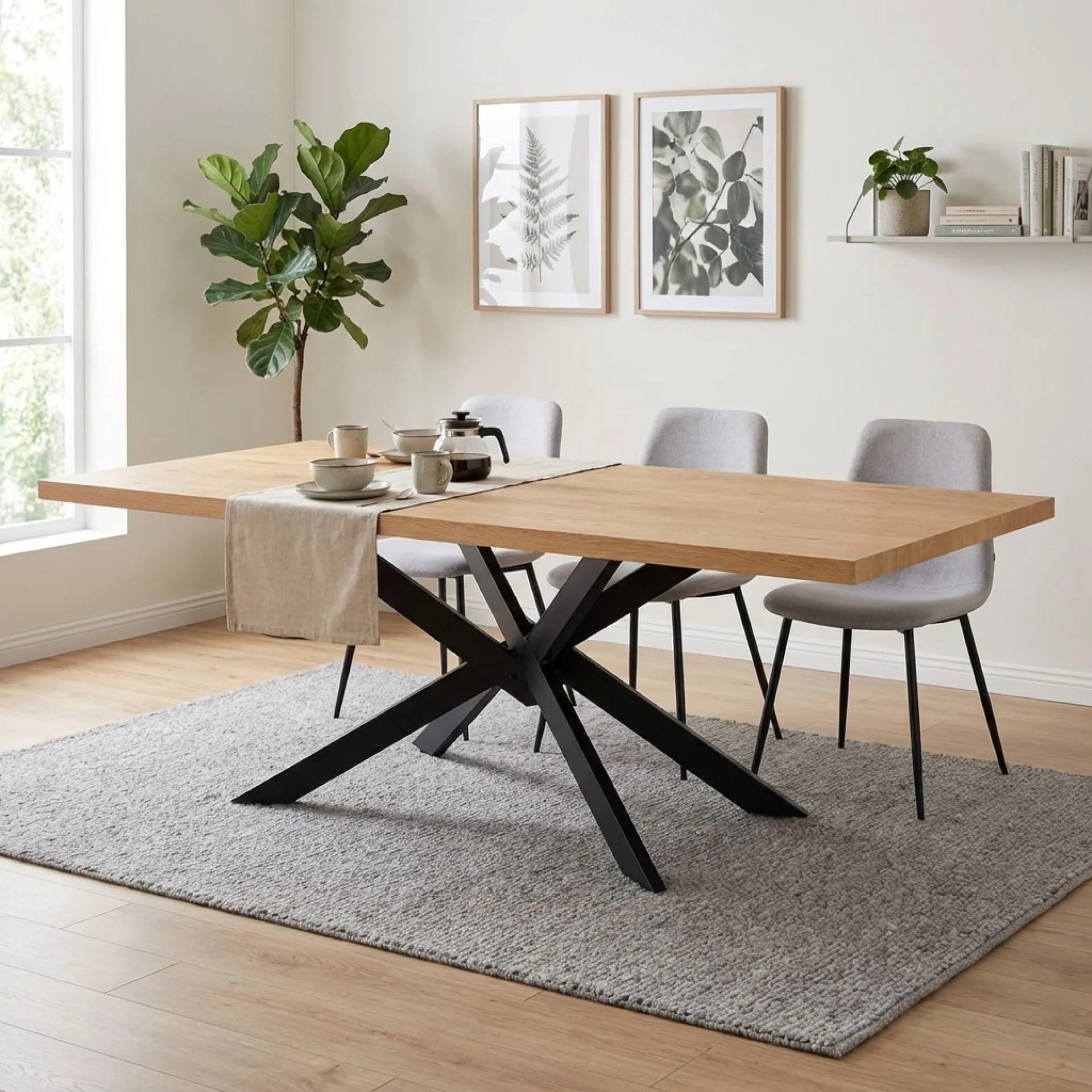 Hayden Rectangle Dining Table 200 x 95cm - Oak
