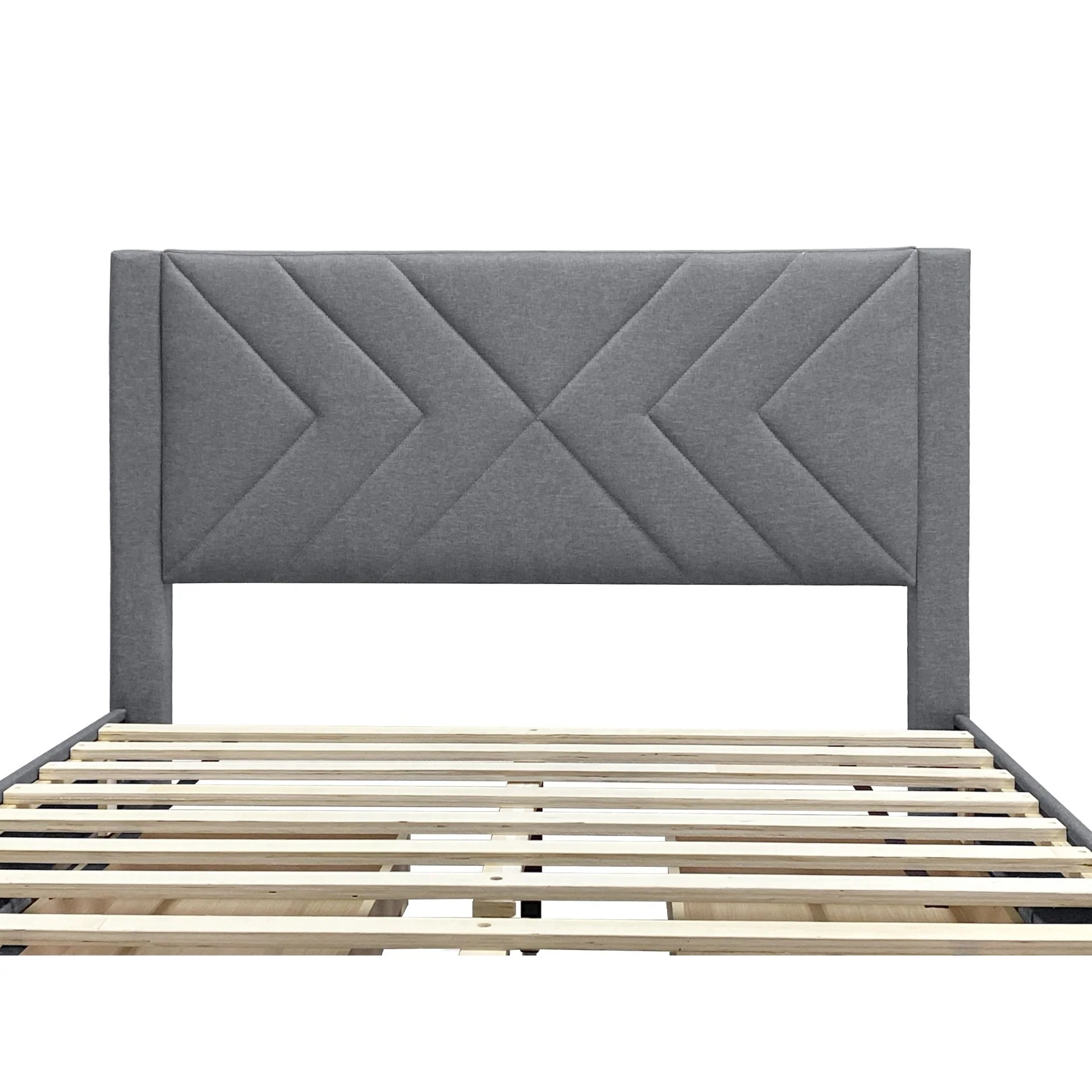 Haydon Double Fabric Bed Frame with 4 Drawers - Light Grey - Image 13