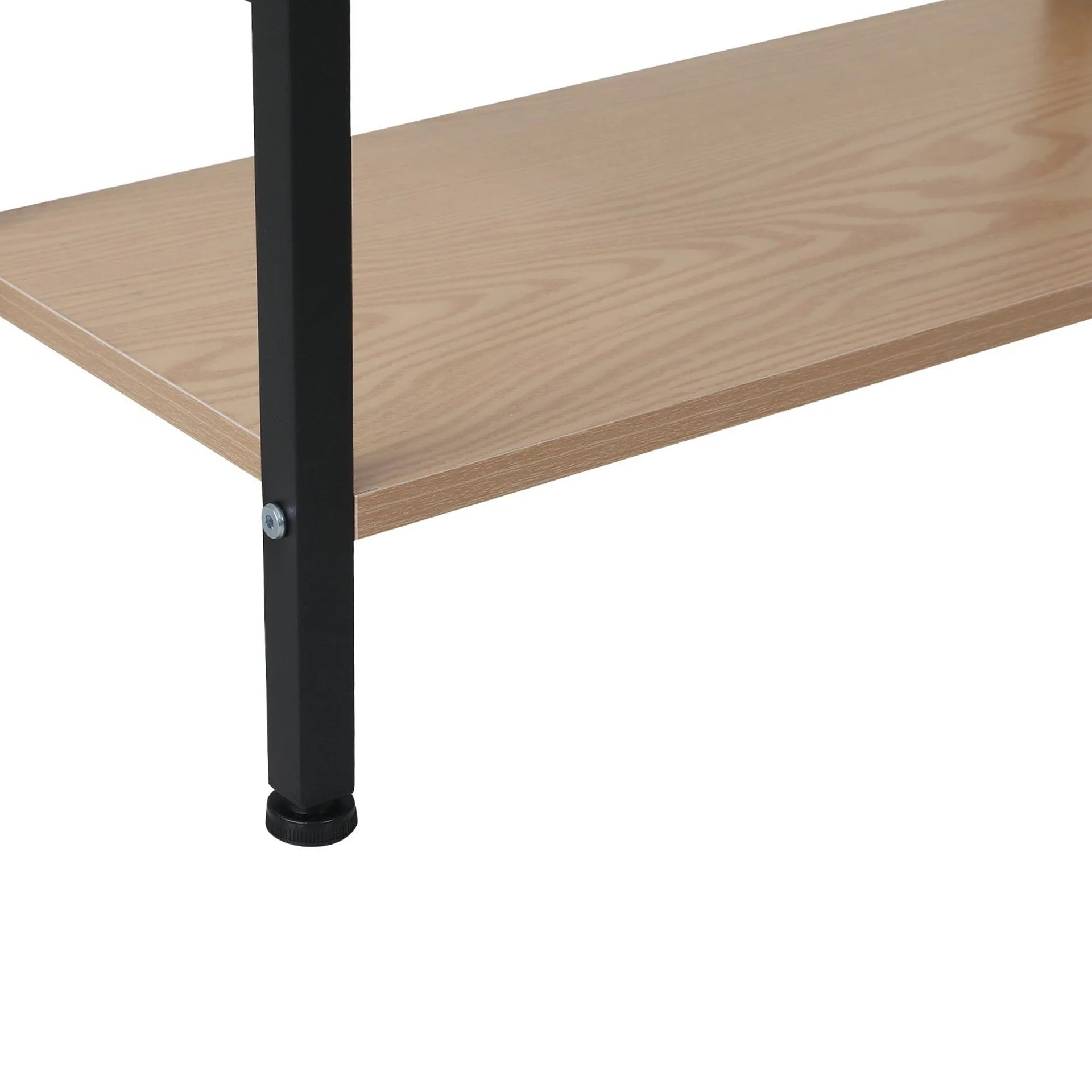 Hikuai 5 Tier Bookshelf - Natural + Black - Image 8