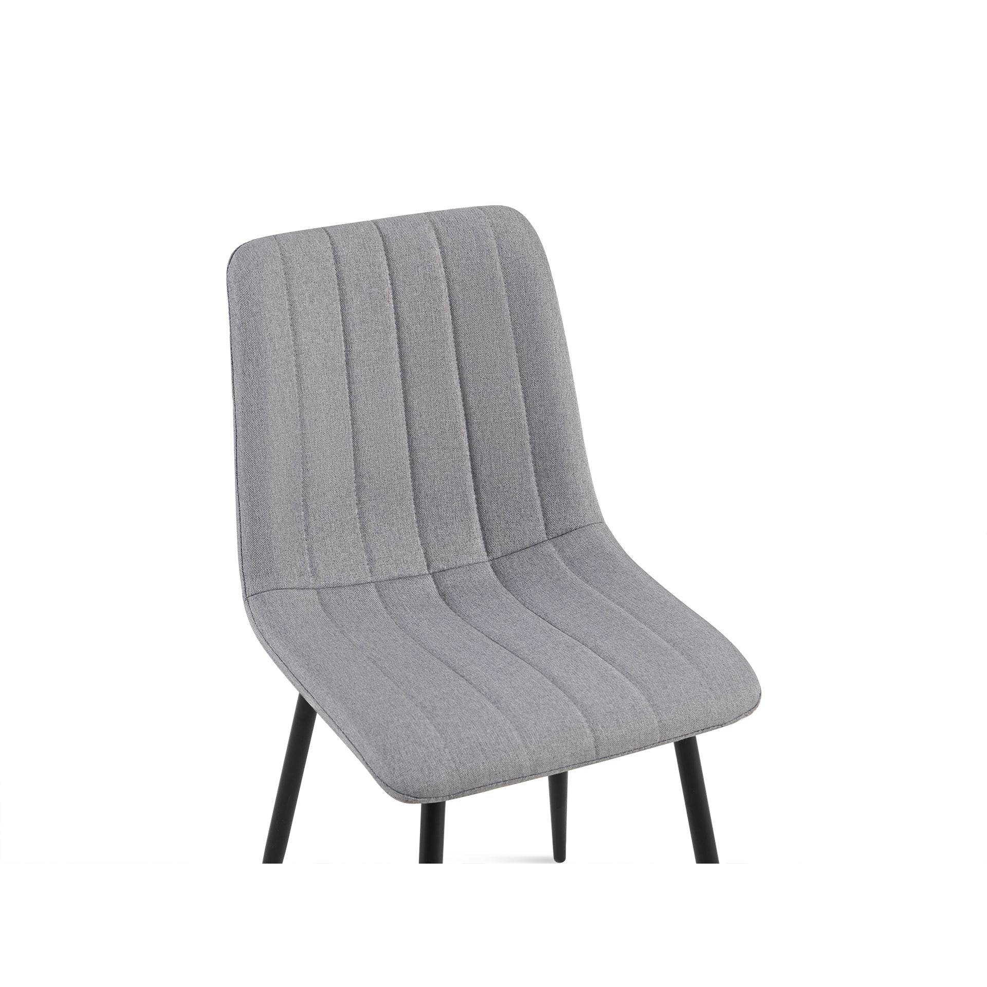 Holland Fabric Dining Chair - Set of 4 - Grey - Image 5