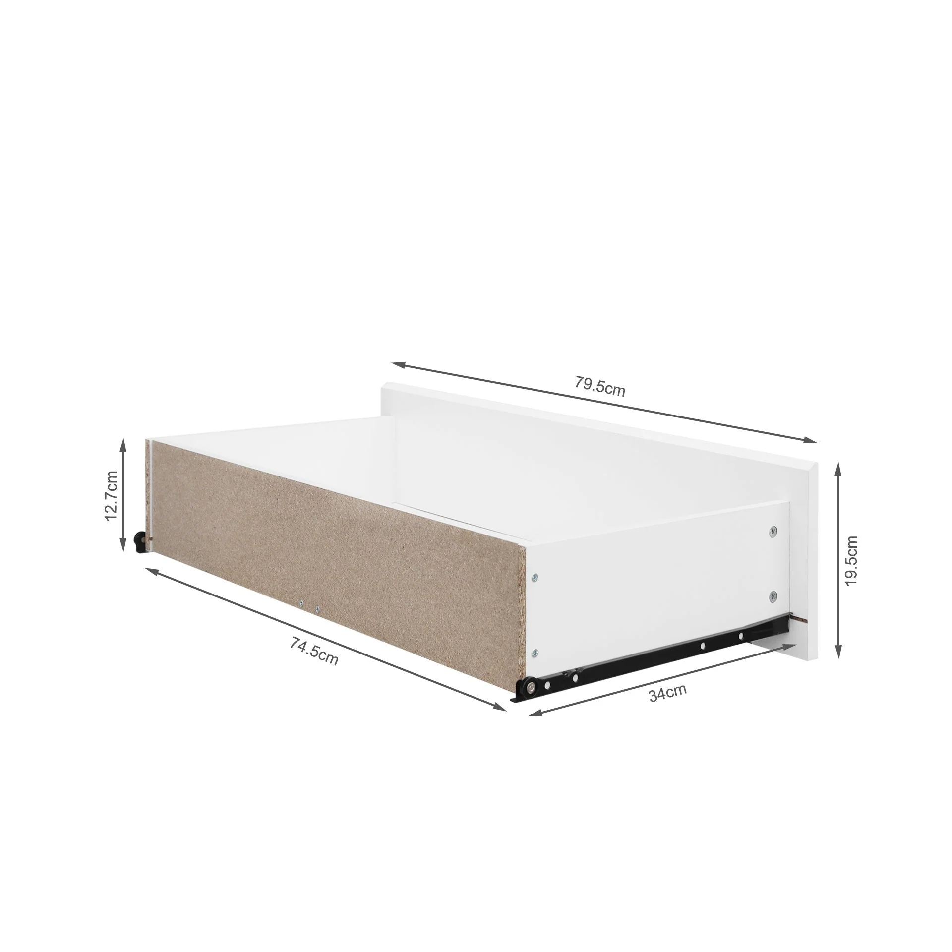 Hollis 4 Drawers Tallboy - White - Image 10