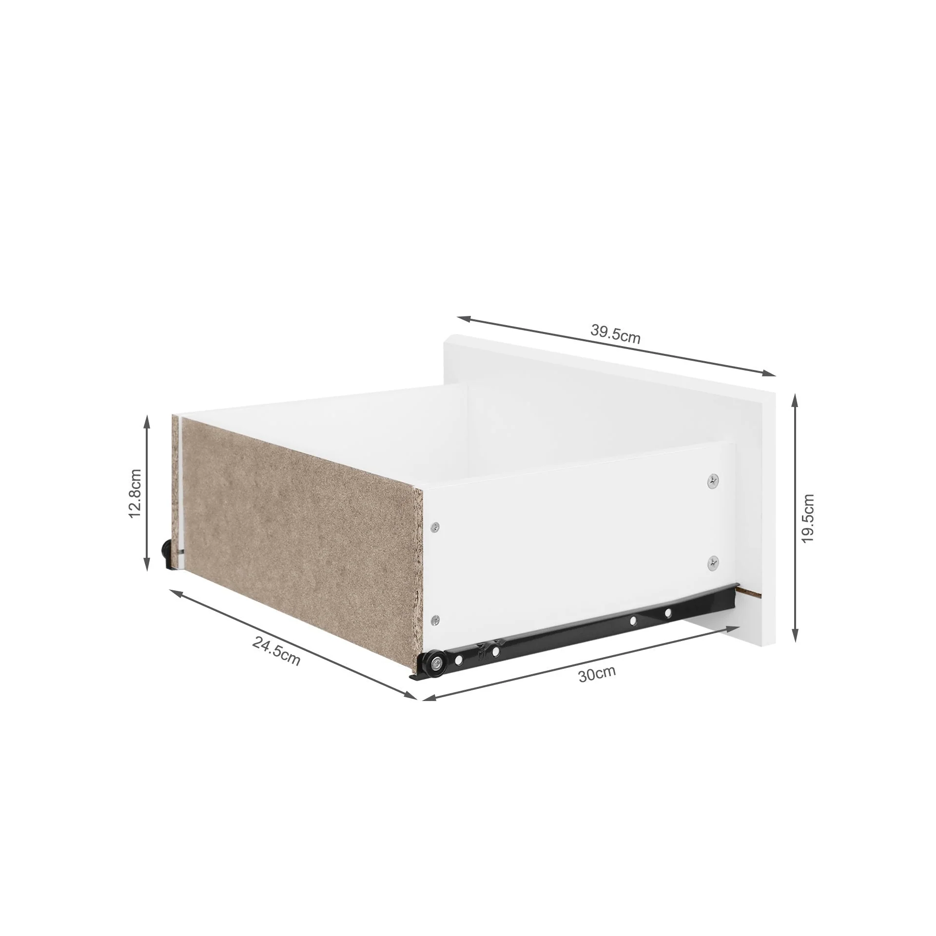 Hollis Bedside Table - White - Image 10