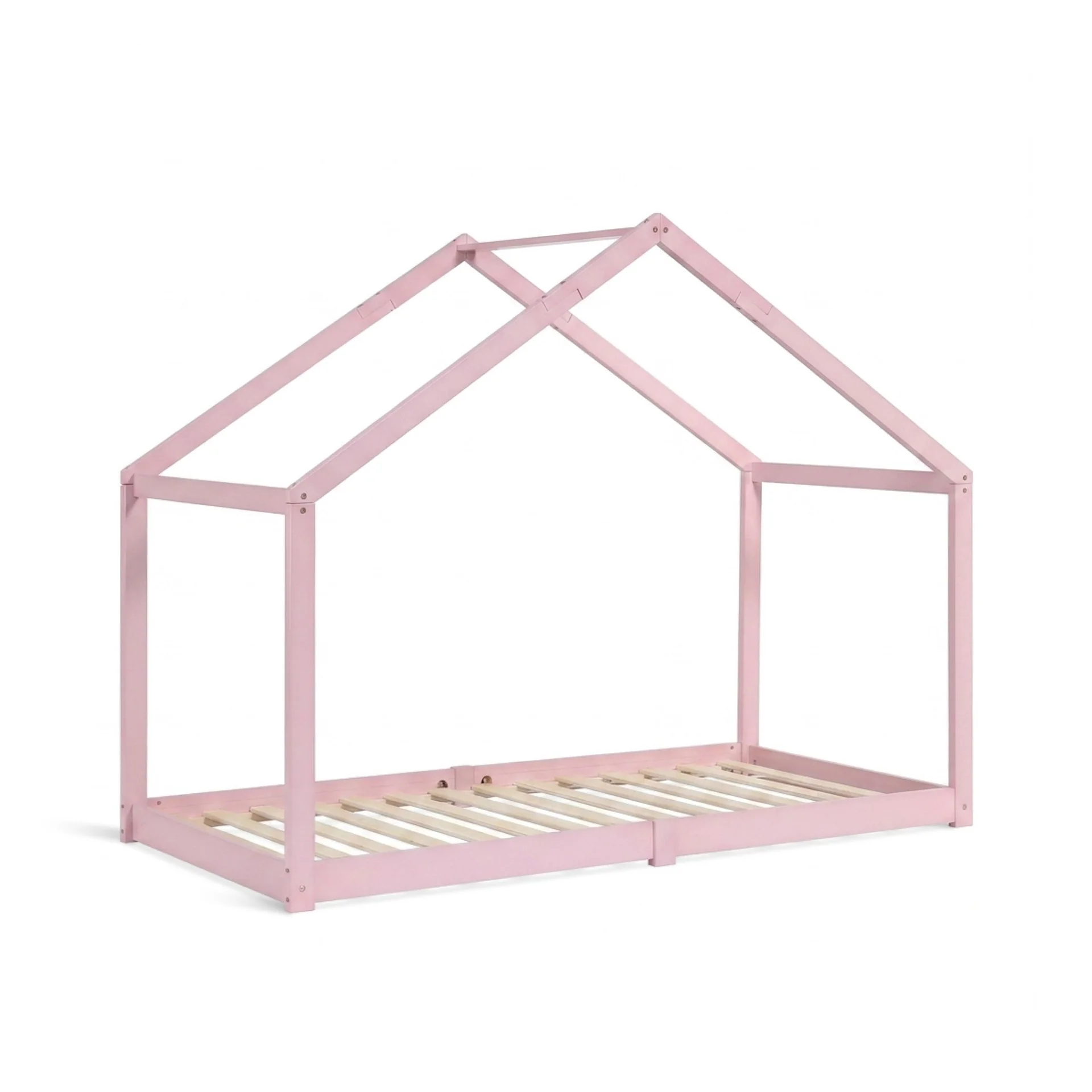 Homi Single Wooden Bed Frame - Pink - Image 7