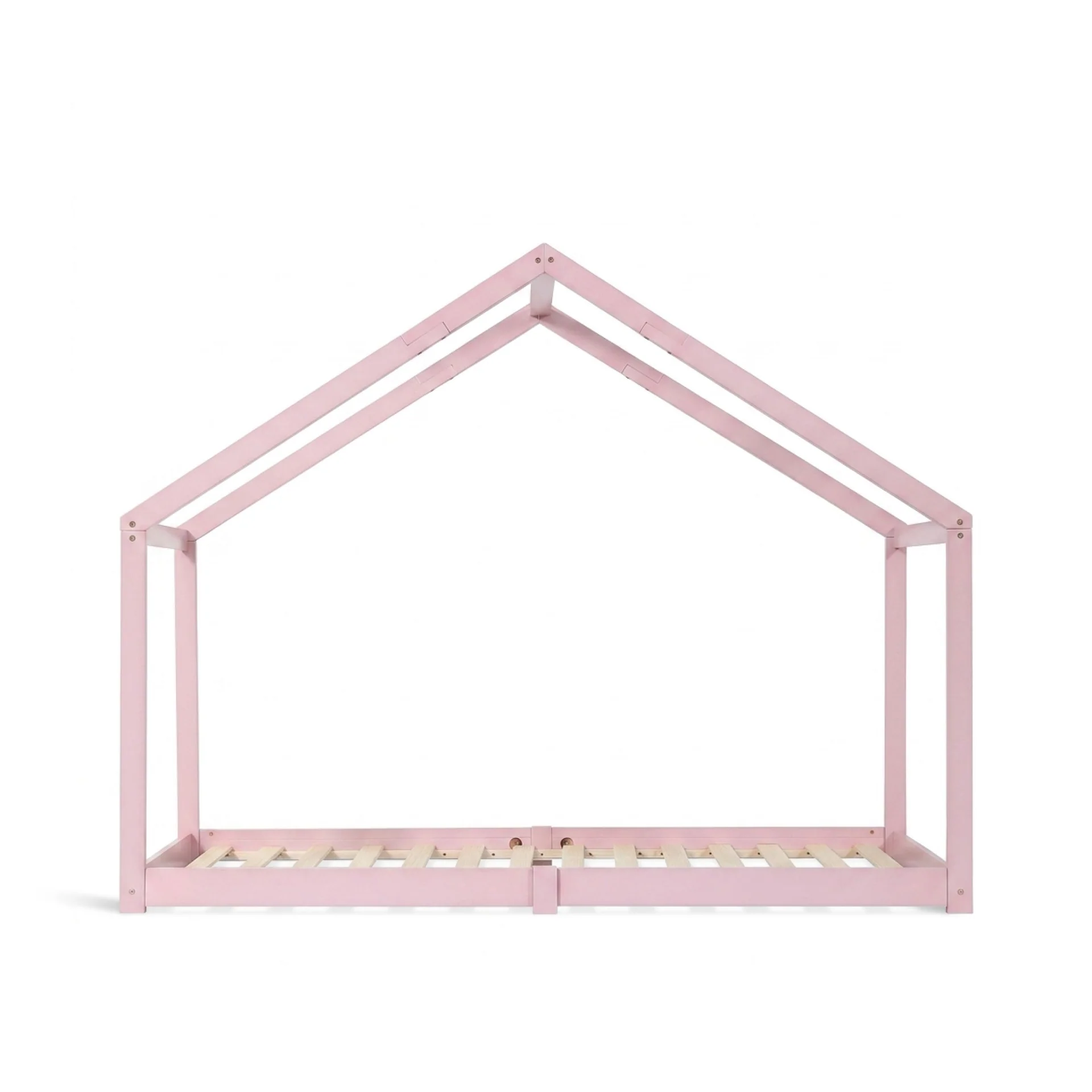 Homi Single Wooden Bed Frame - Pink - Image 8