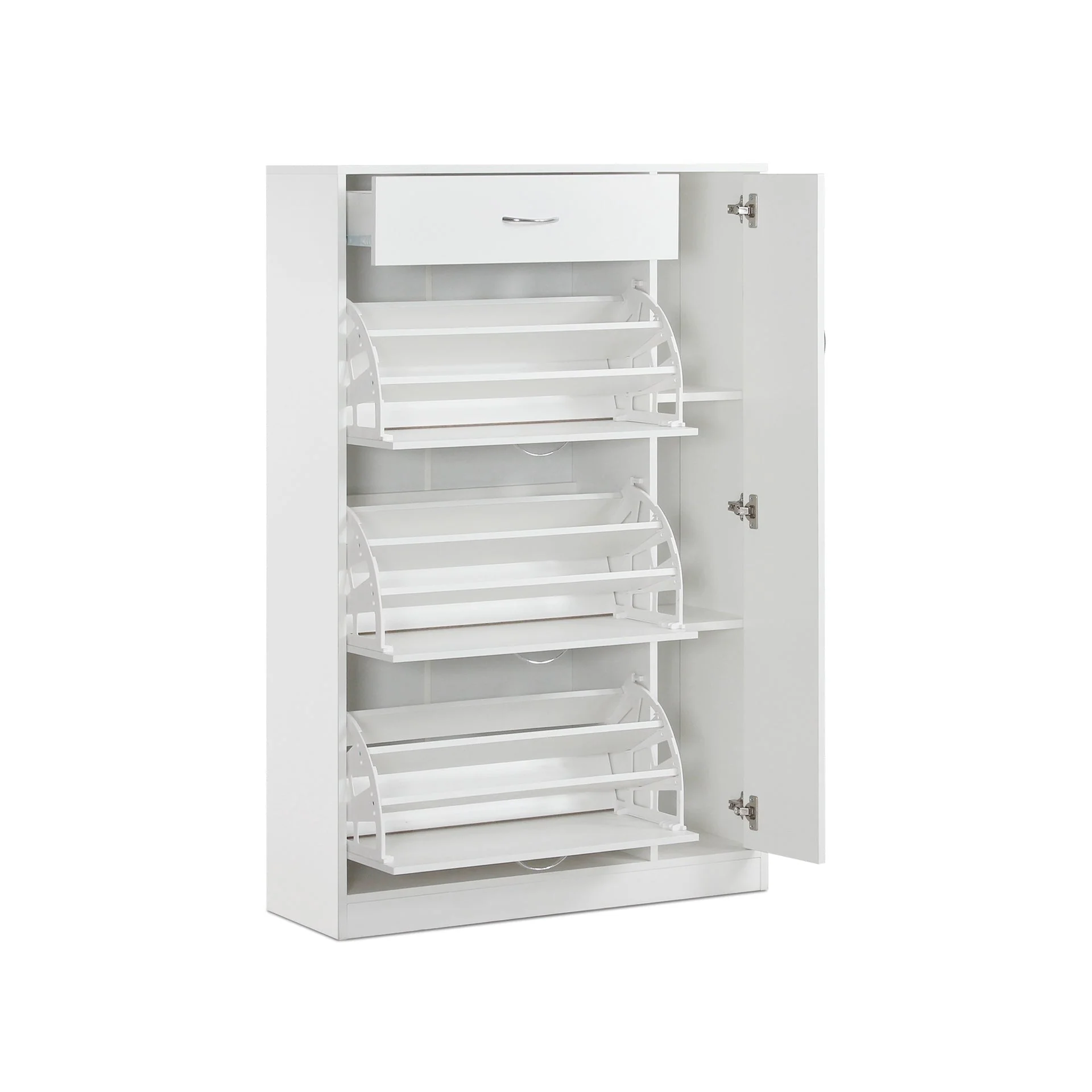 Horotea 4 Drawer Shoe Cabinet Storage Rack - White - Image 9