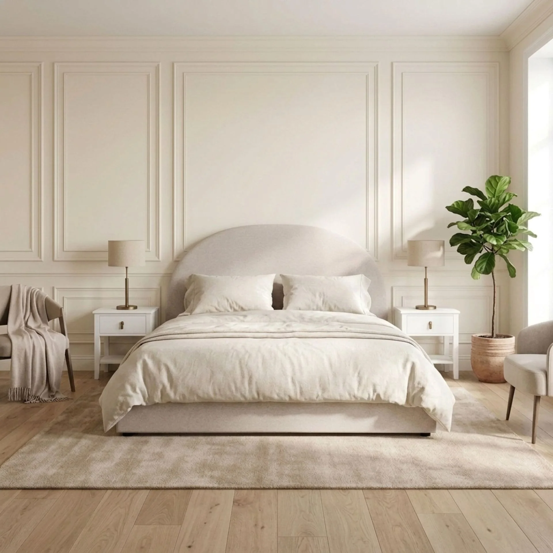 Isabella Queen Gas Lift Bed Frame - Linen Beige - Image 8