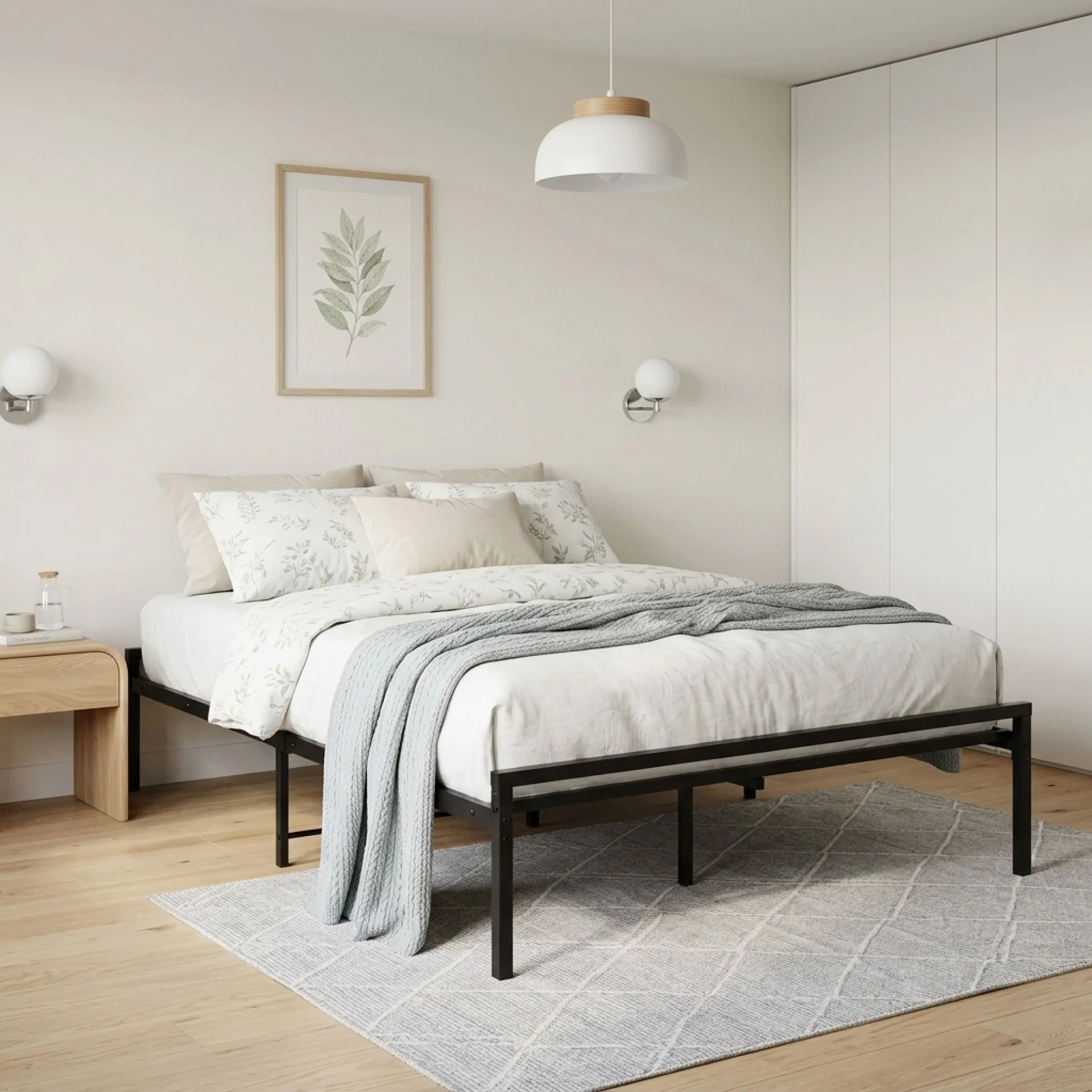 Isla Double Metal Bed Frame - Black - Image 3
