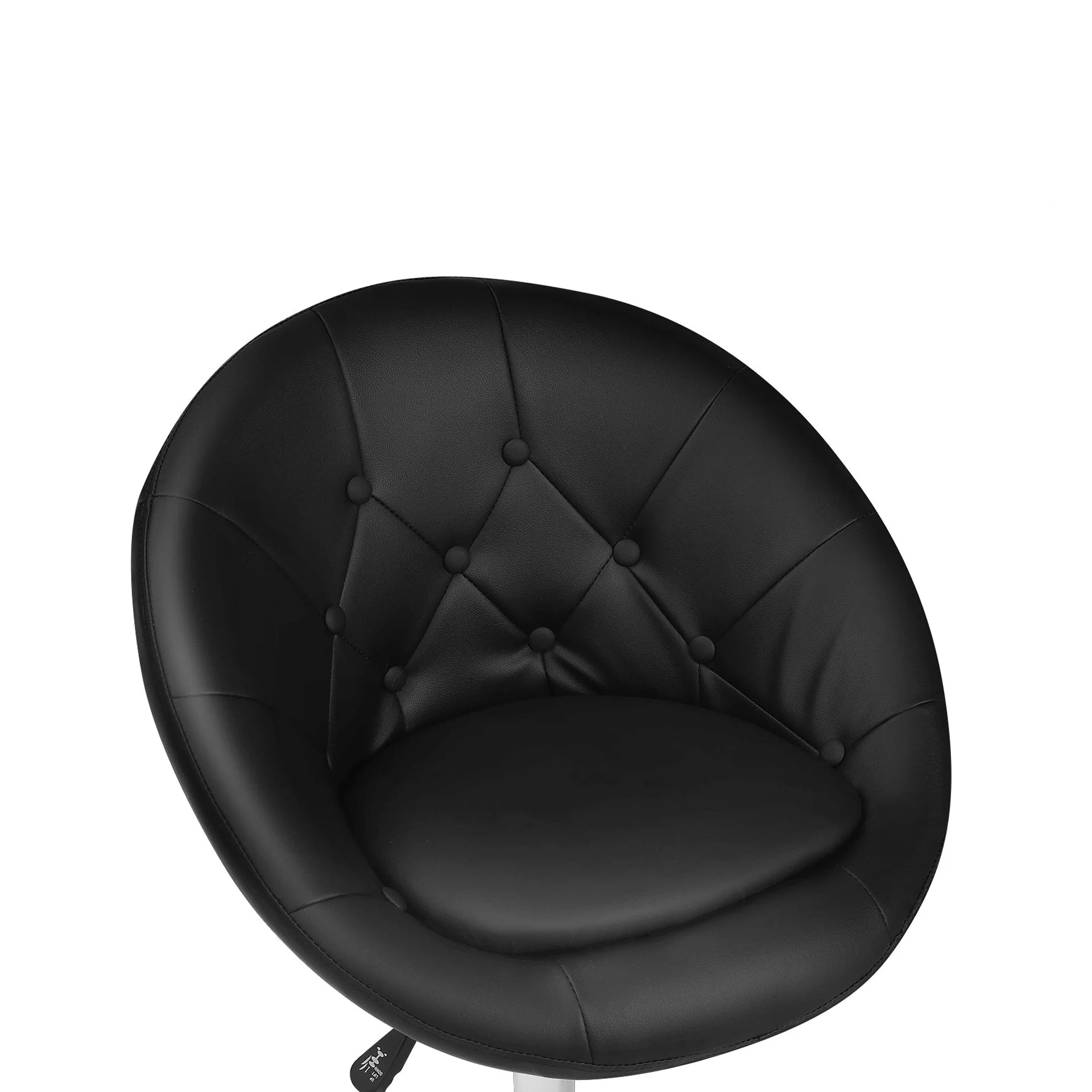 Iva PU Leather Swivel Bar Stool - Black - Image 6
