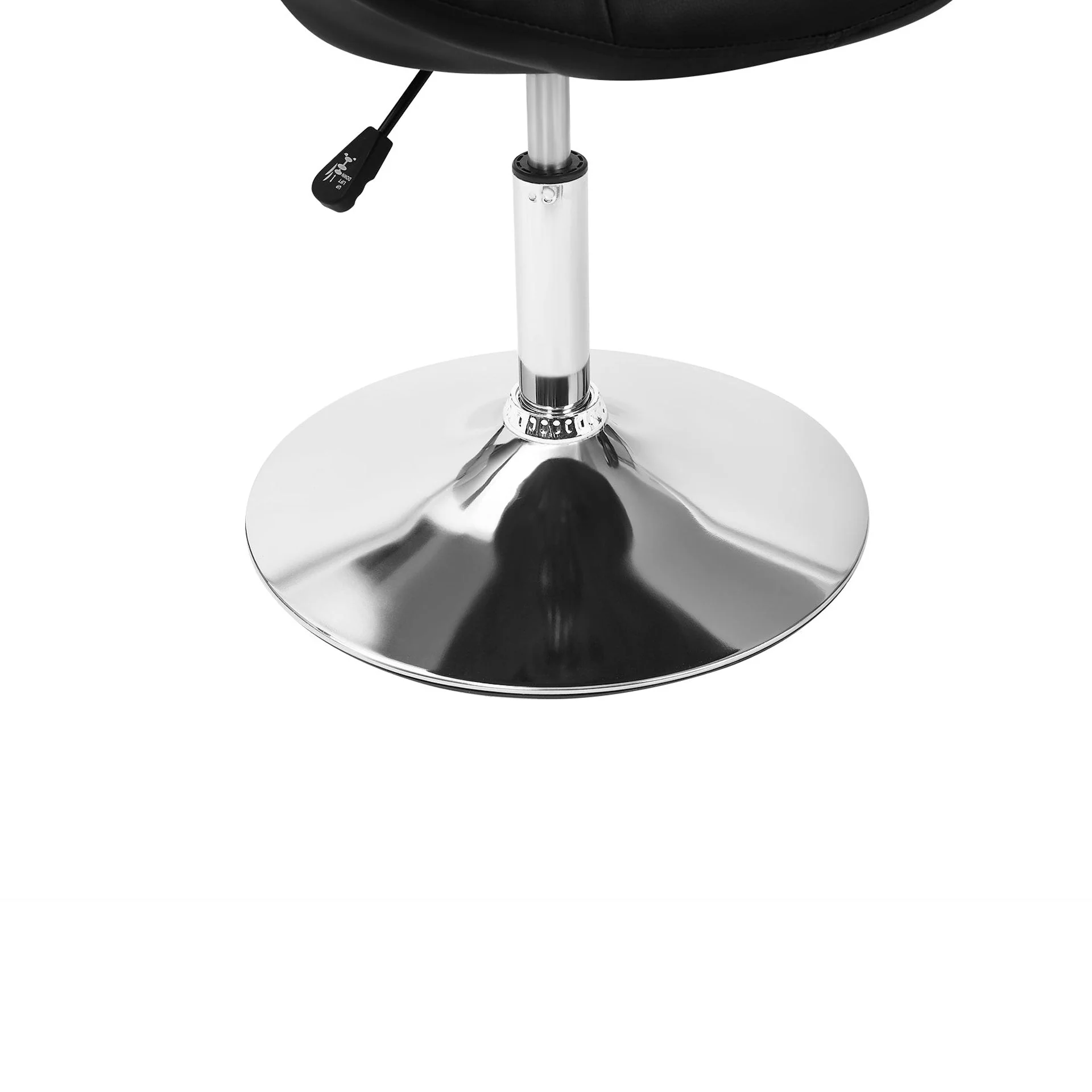 Iva PU Leather Swivel Bar Stool - Black - Image 8