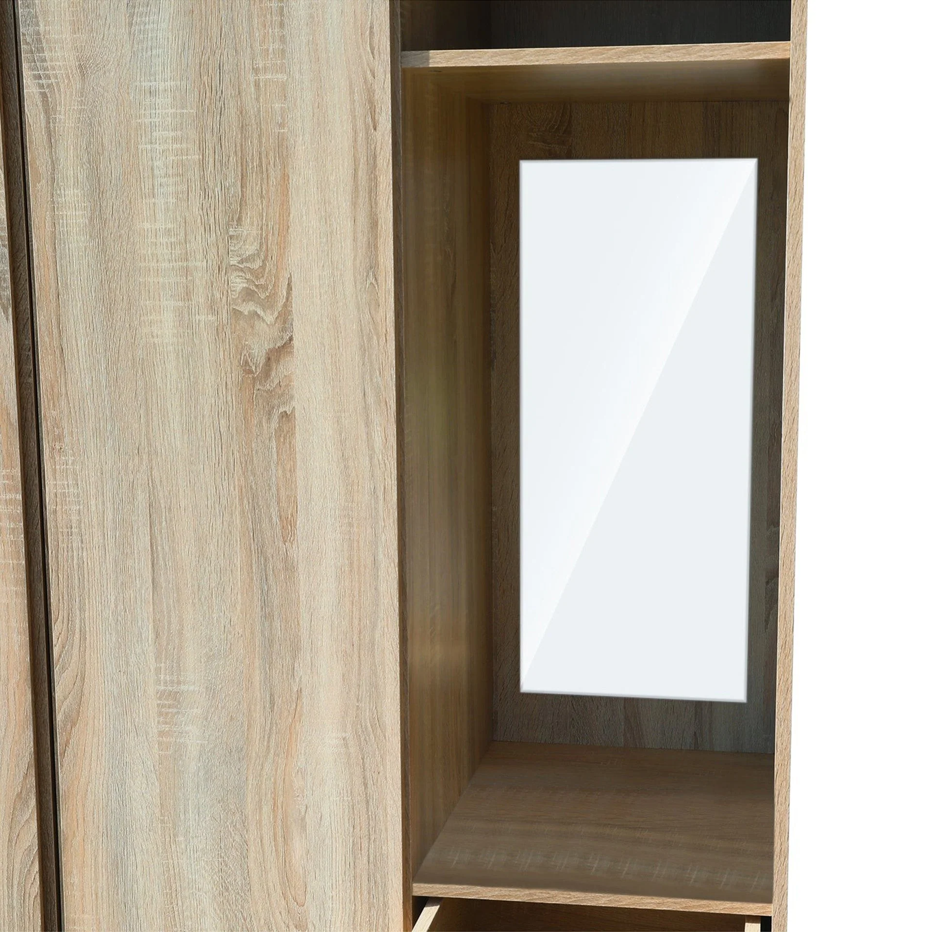 Julia 2 Door Wardrobe With 3 Drawers - Oak - Image 12