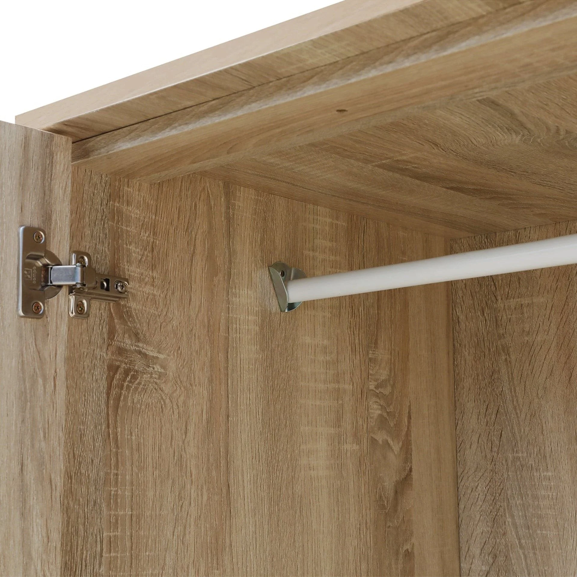 Julia 2 Door Wardrobe With 3 Drawers - Oak - Image 14