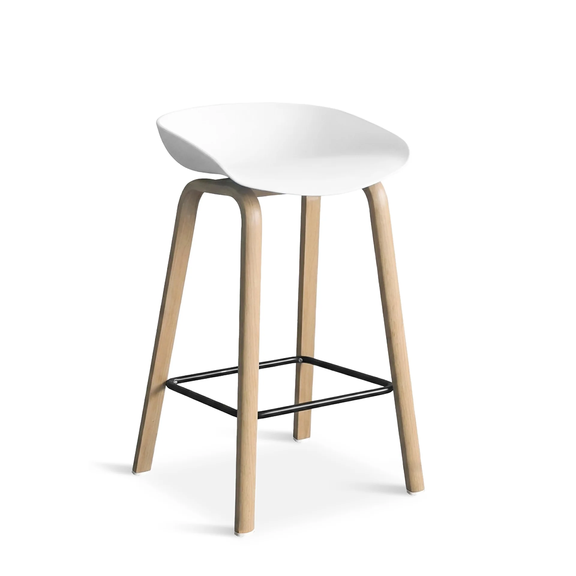 Kai Bar Stool Metal Barstool 65cm - White - Image 8