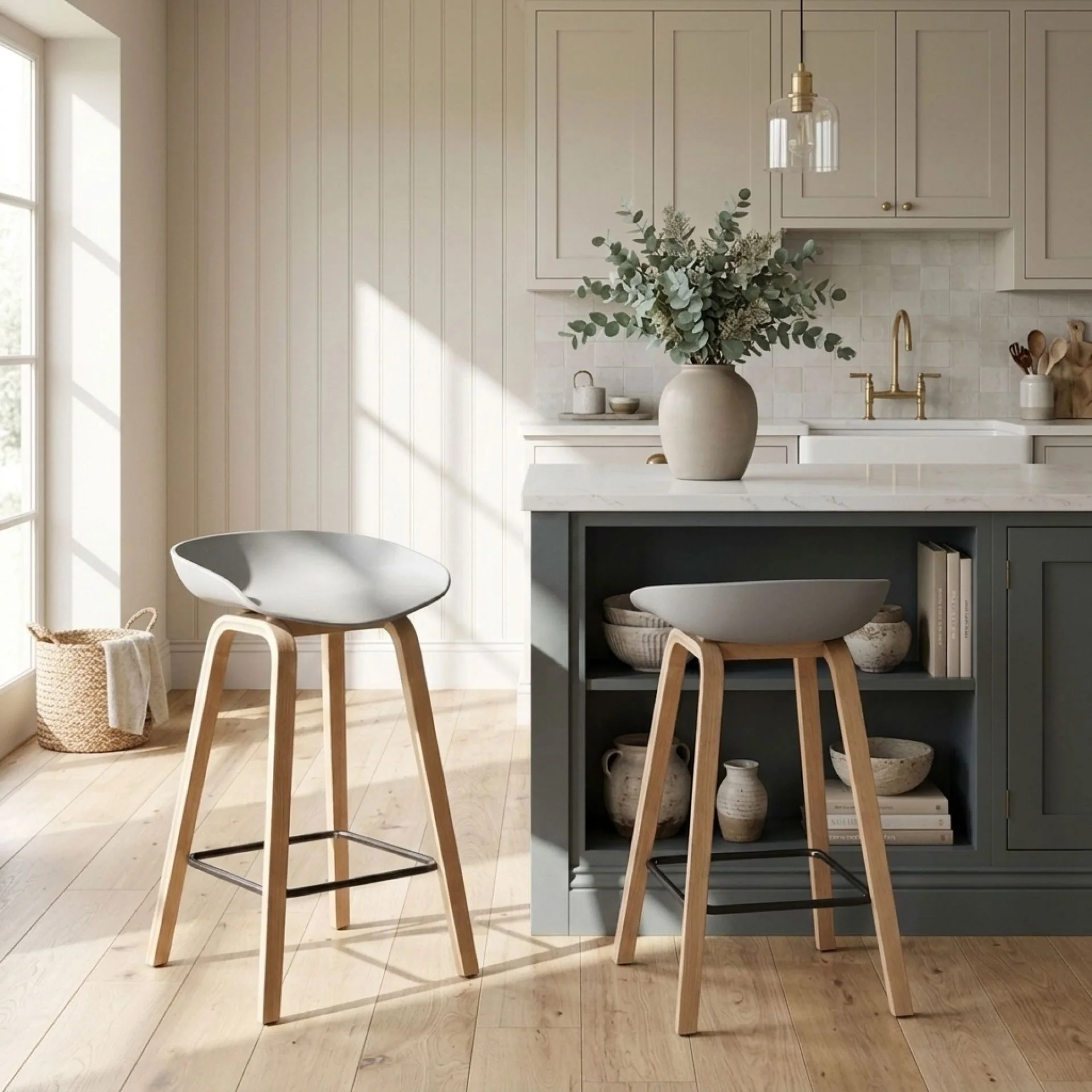 Kai Metal Bar Stool 65cm - Set of 2 - Grey - Image 6
