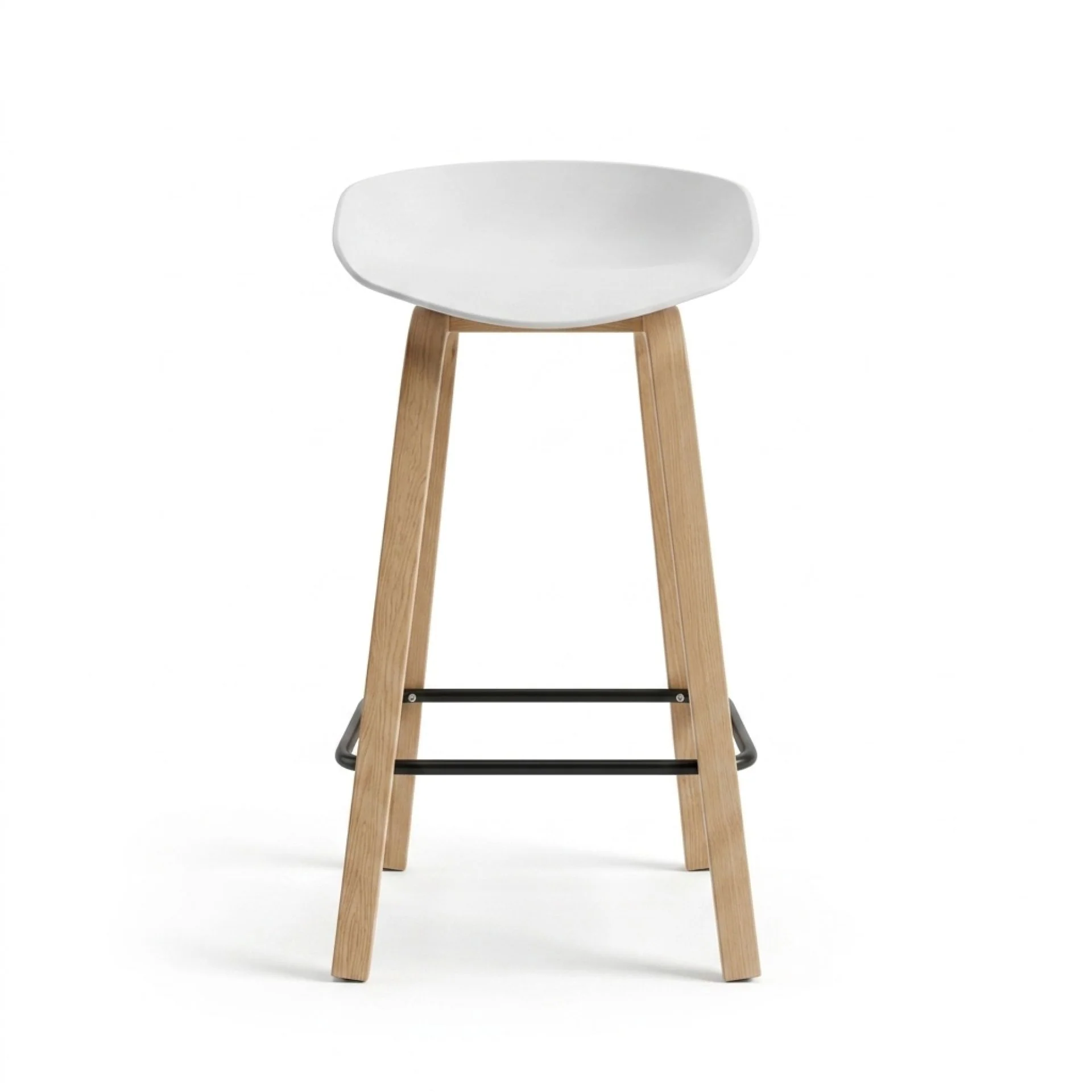 Kai Metal Bar Stool 75cm - Set of 2 - White - Image 6