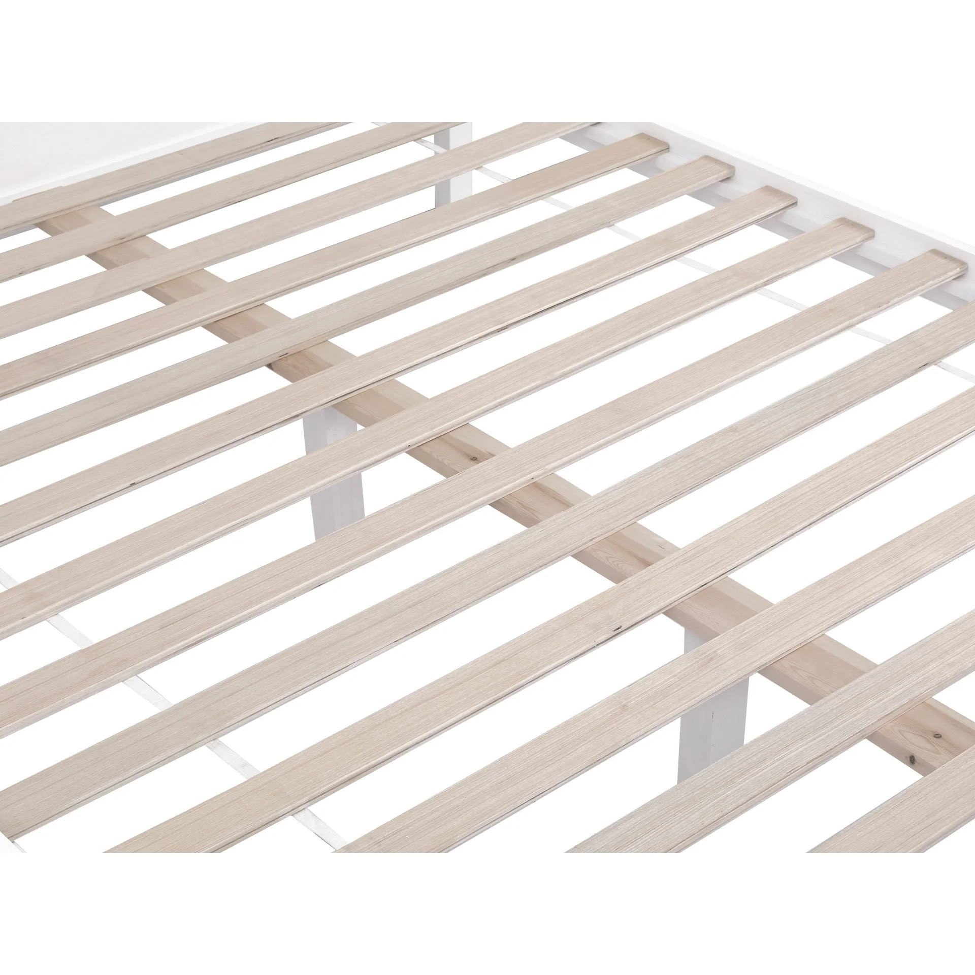 Kamet Queen Wooden Bed Frame - White - Image 9
