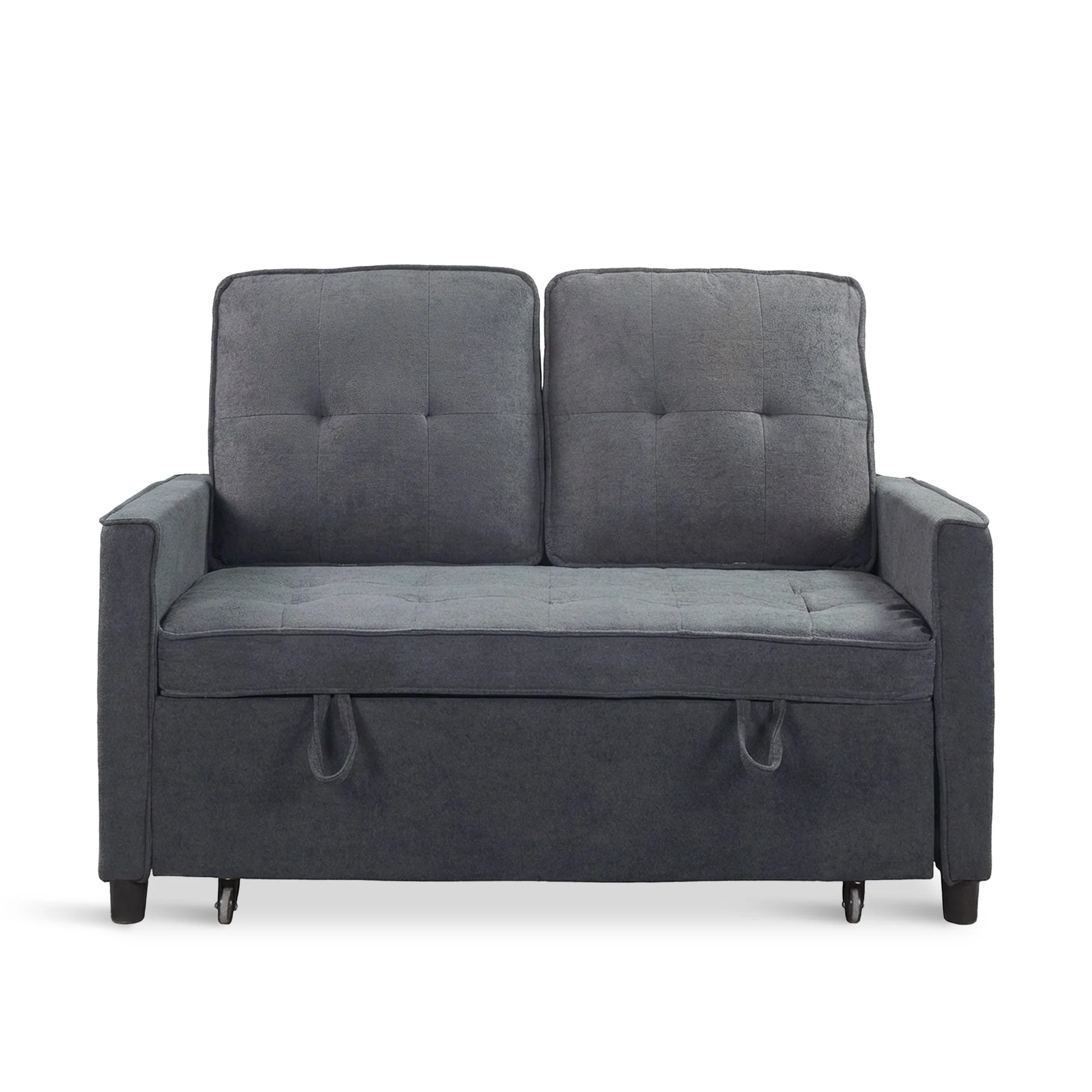 Kauri Boucle 2 Seater Sofa Bed - Dark Grey - Image 11