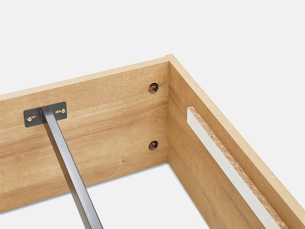 KAWEKA King Wooden Bed Frame - Oak - Image 10