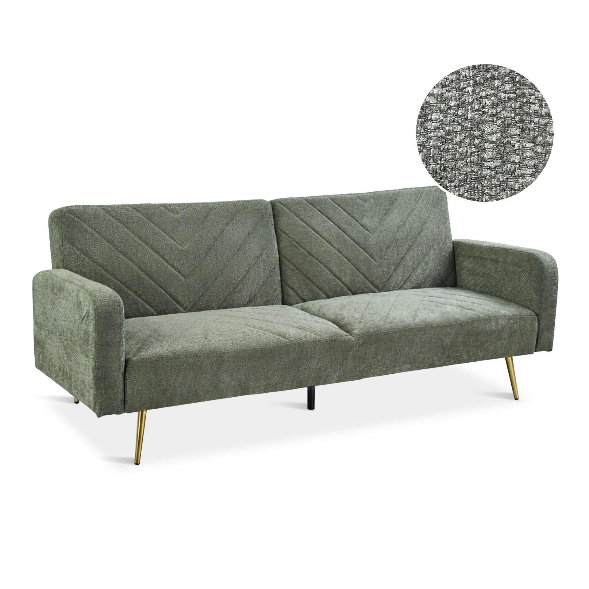 Kiwi 3 Seater Sofa Bed - Green - Image 9