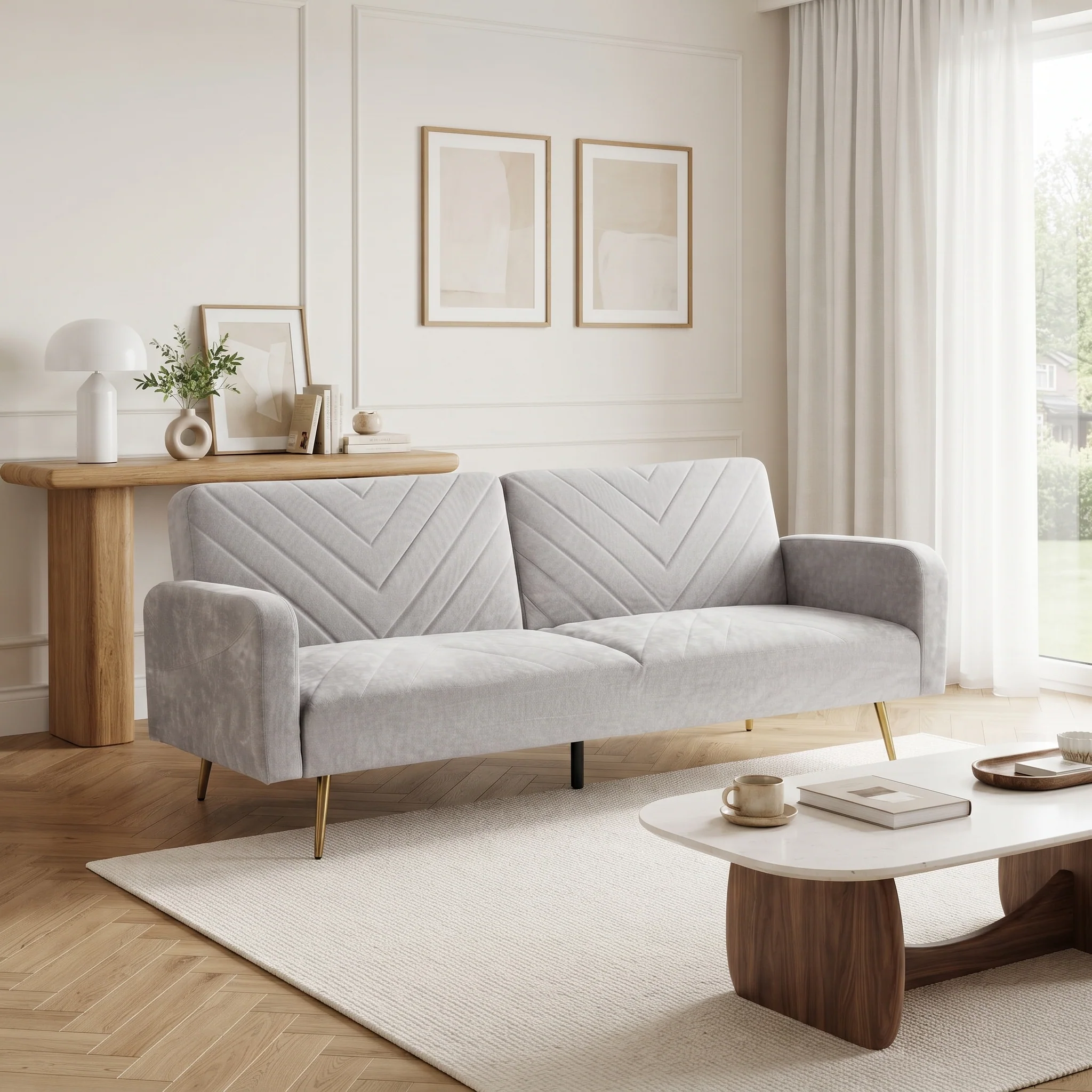 Kiwi 3 Seater Sofa Bed - Grey - Image 4