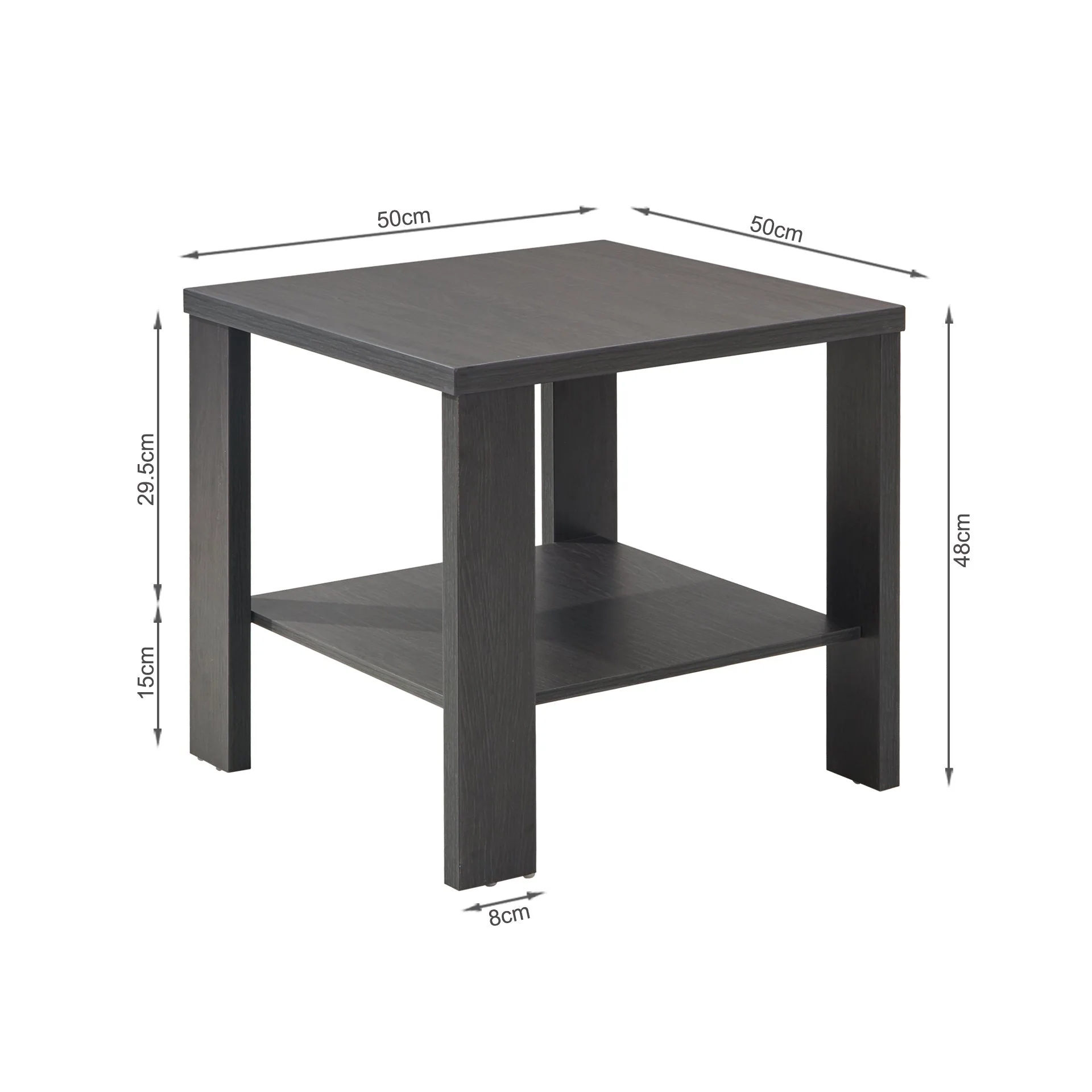 Koda Square Side Table Coffee Table - Black - Image 15
