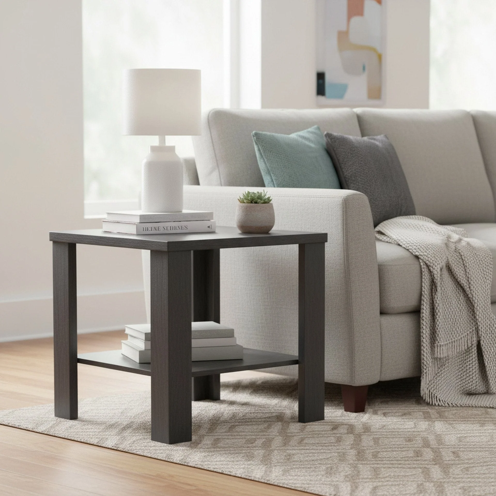 Koda Square Side Table Coffee Table - Black - Image 4