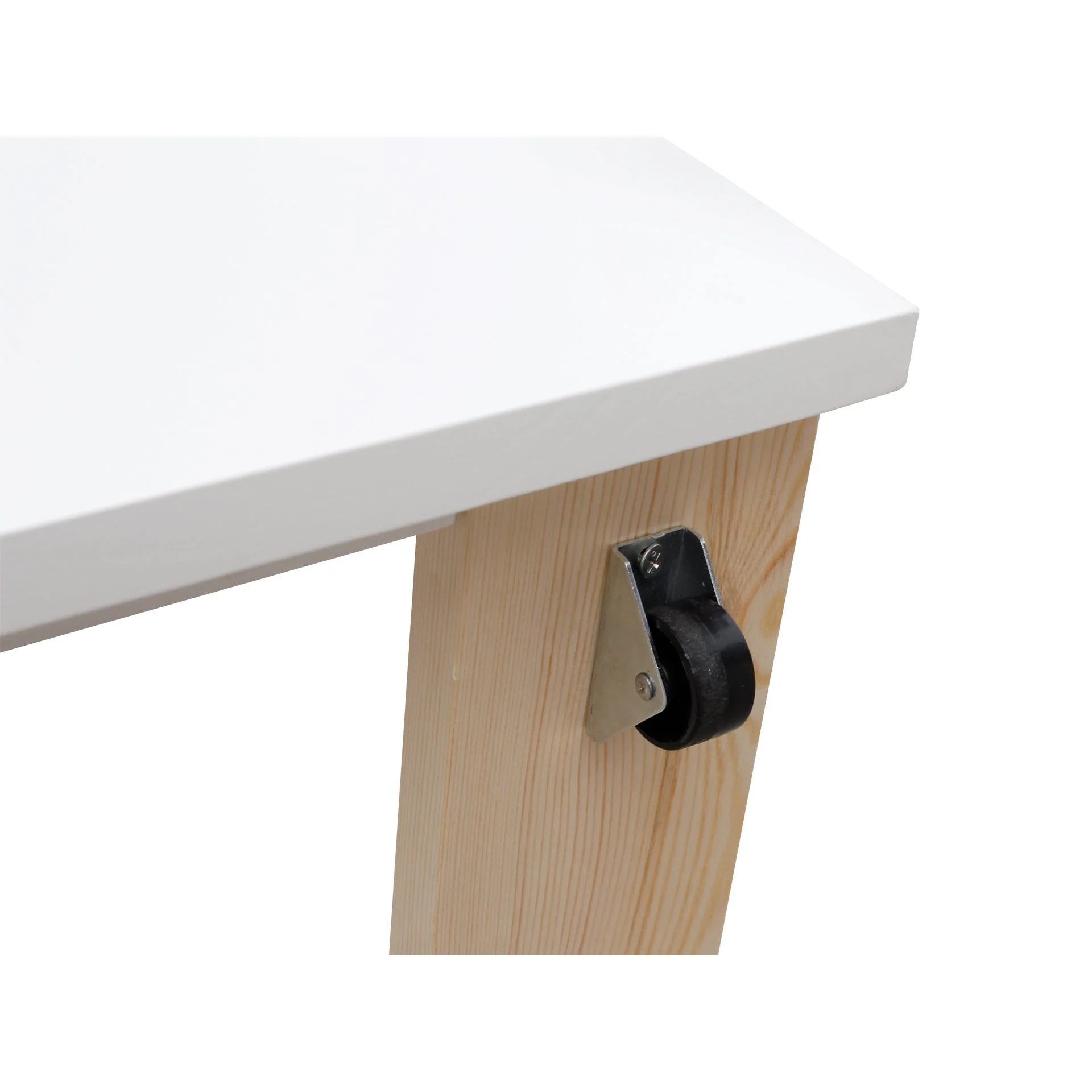 Laila Single Wooden Trundle Bed Frame - White - Image 12