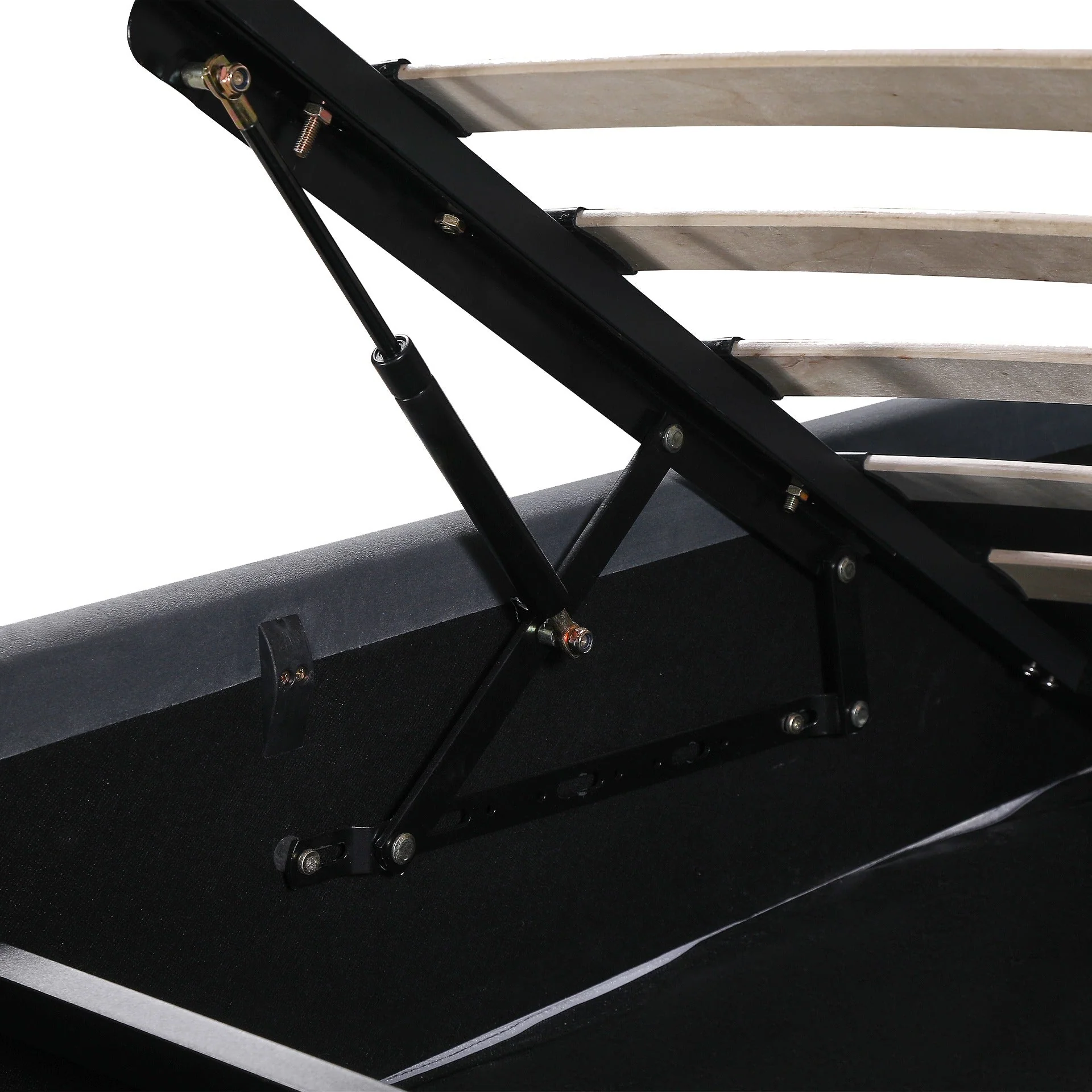Laro Queen Gas Lift Bed Frame - Grey - Image 13