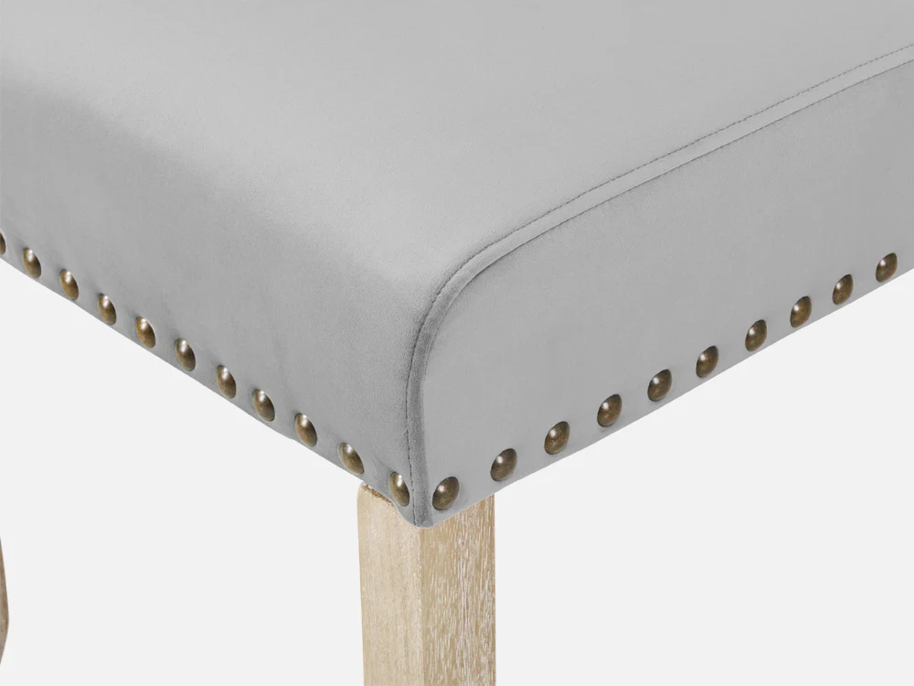 LAYLA 4PCS Velvet Dining Chair - GREY - Image 7