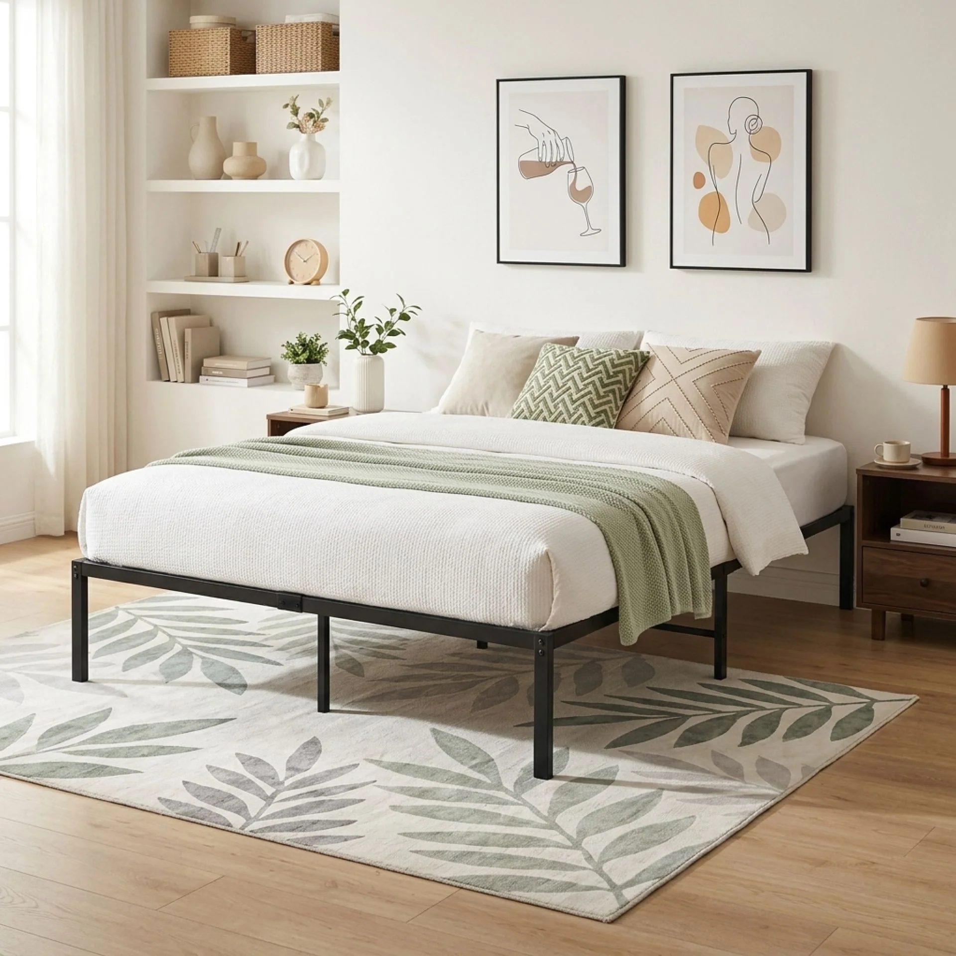 Lite Double Metal Bed Frame - Black