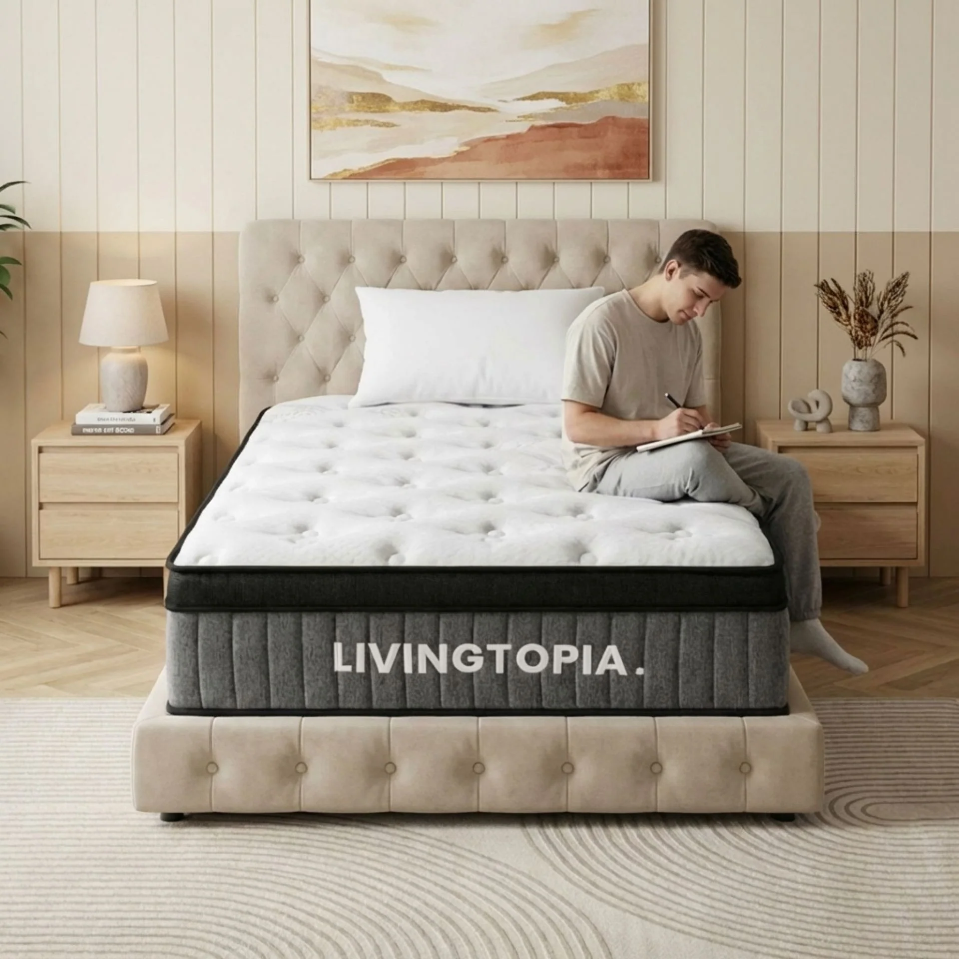 LivingTopia Hybrid Prime King Single Mattress - Image 2