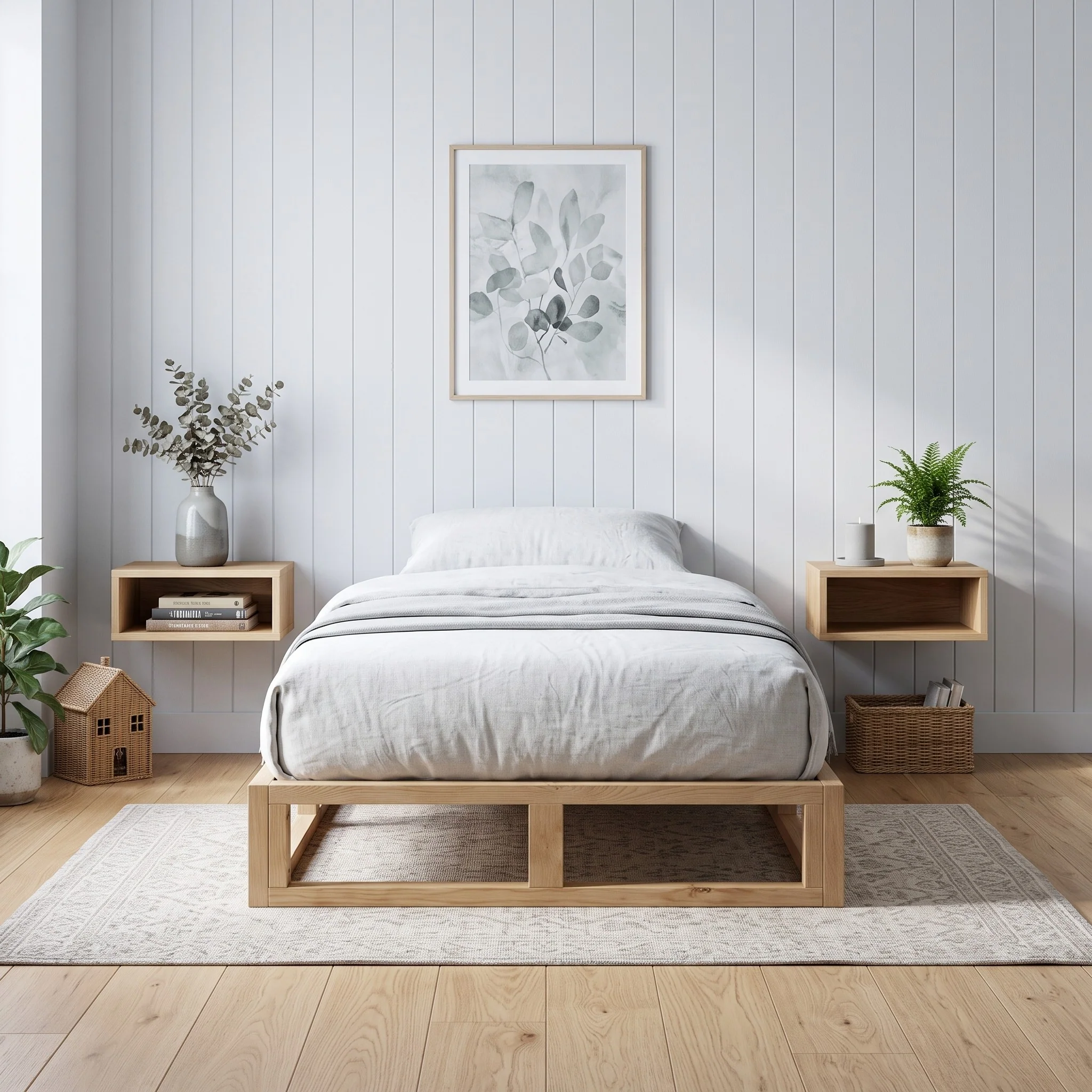 Loom King Single Wooden Bed Frame - Natural - Image 2