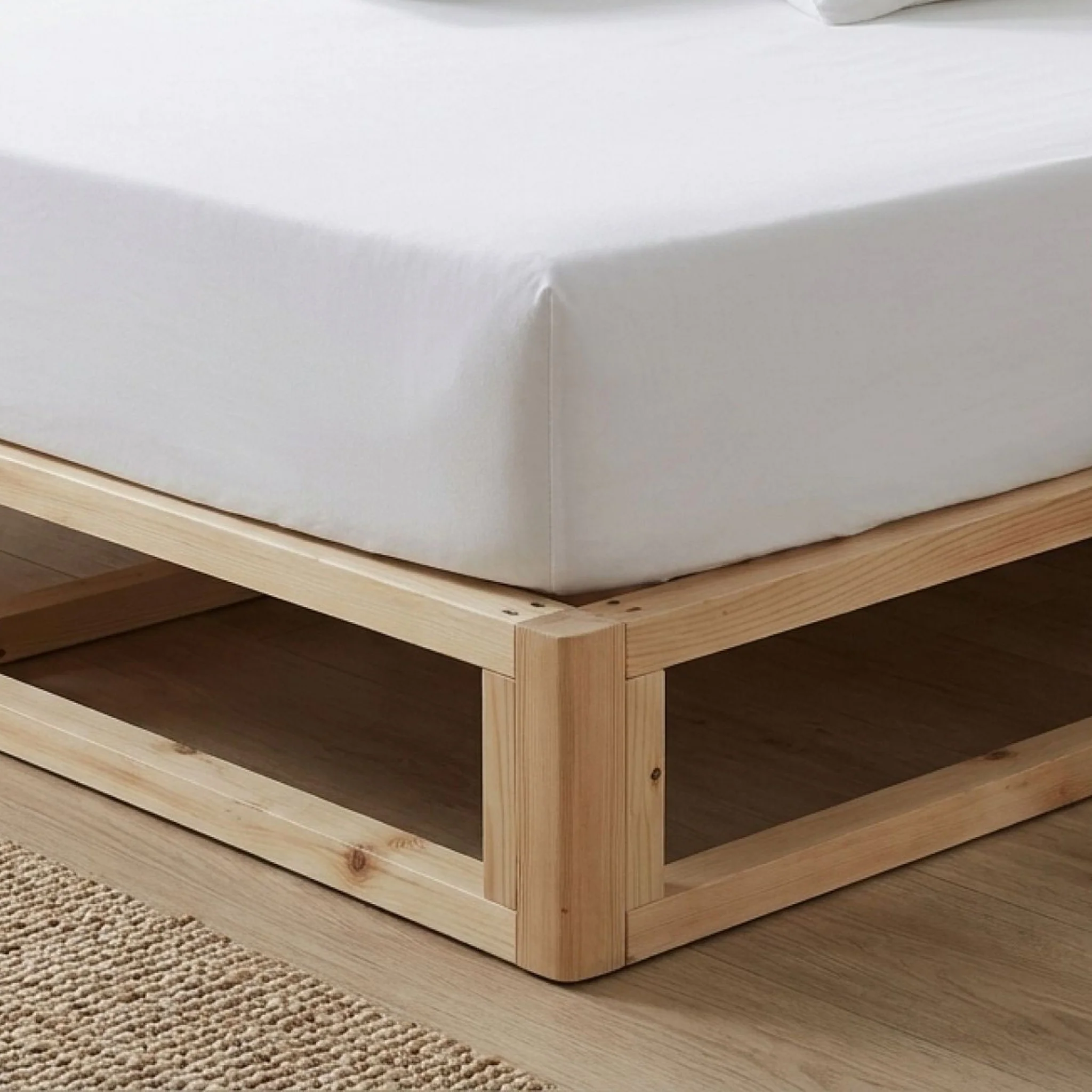Loom Queen Wooden Bed Frame - Natural - Image 5