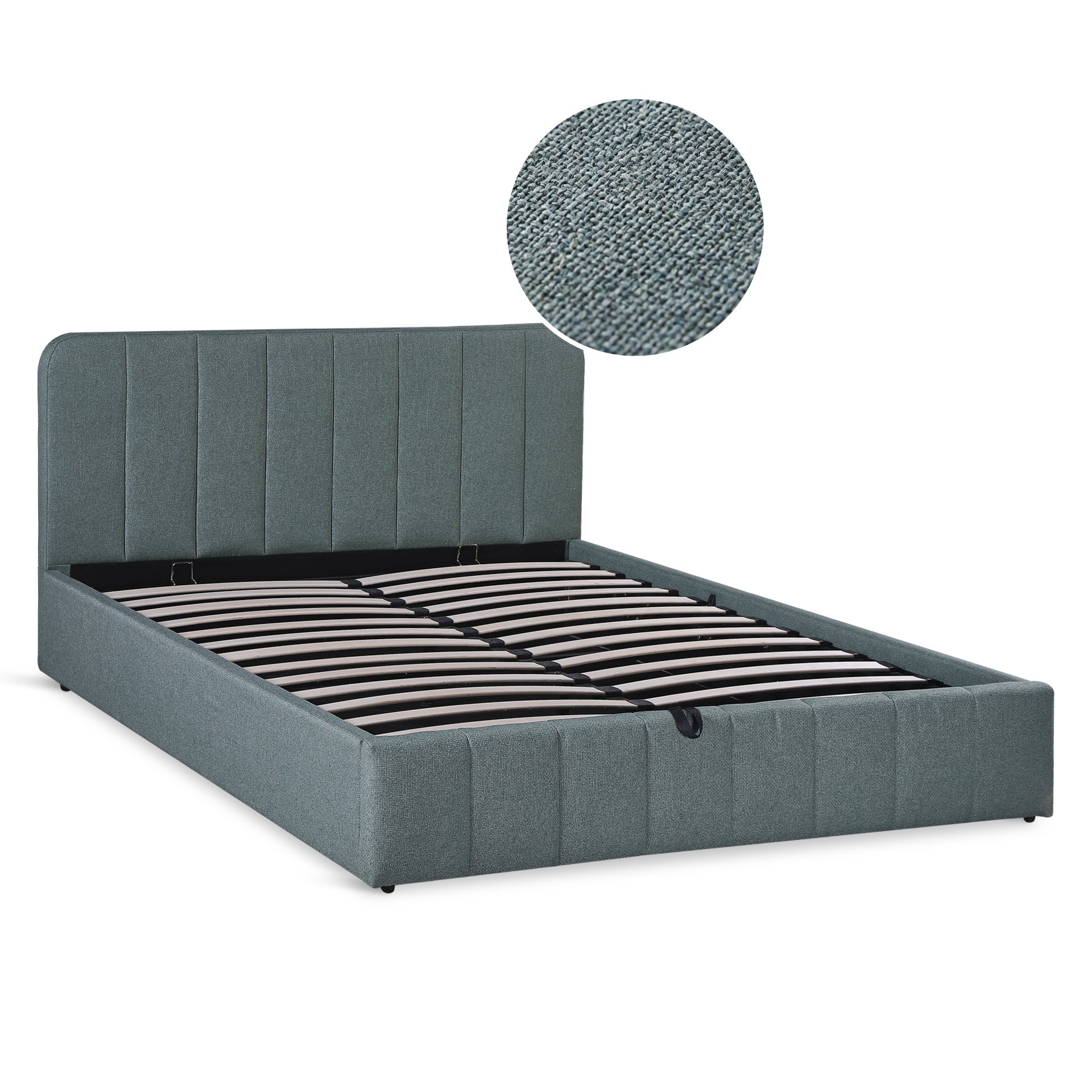 Veloria Queen Gas Lift Bed Frame - Green - Image 7