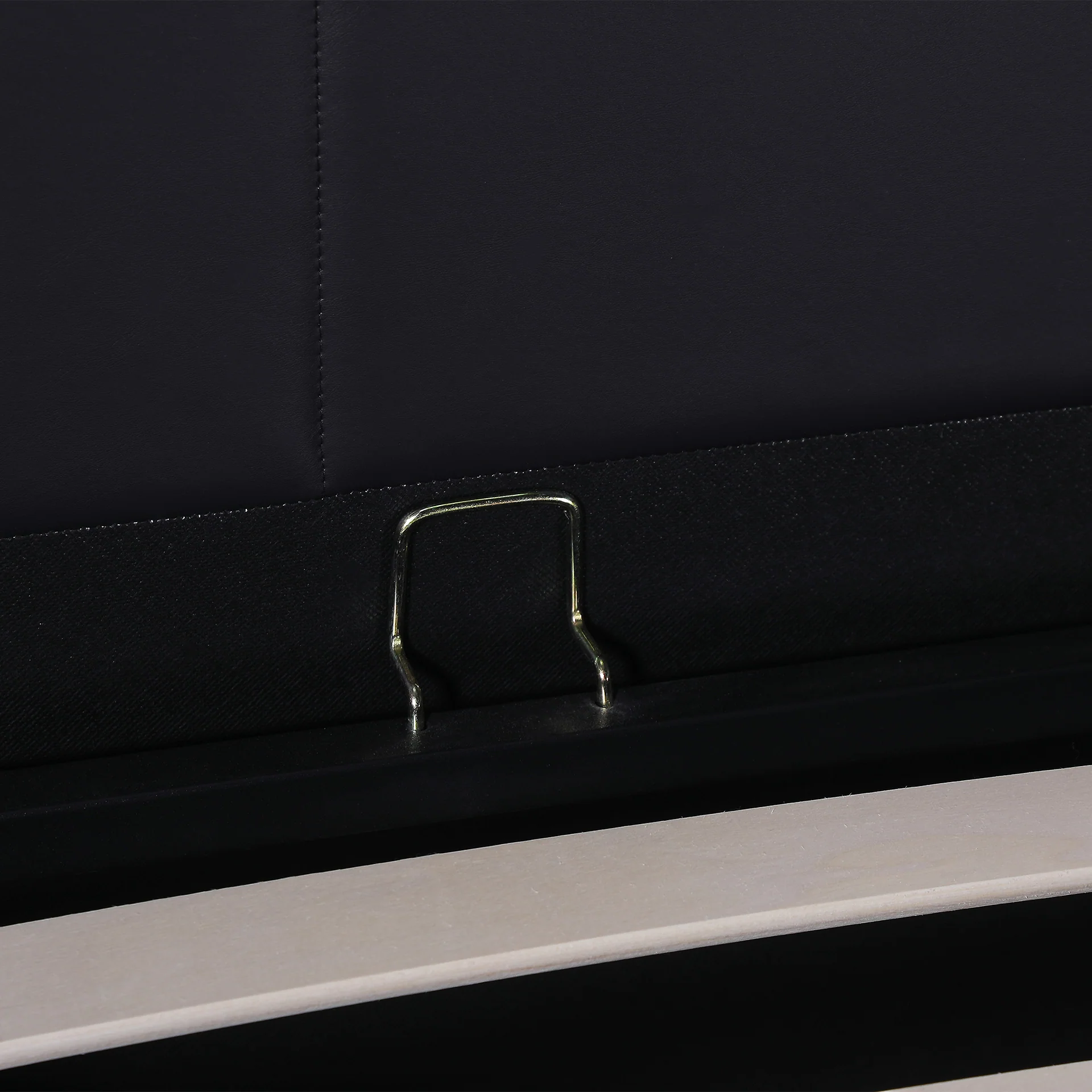 Purova PU Queen Gas Lift Bed Frame – Black - Image 11
