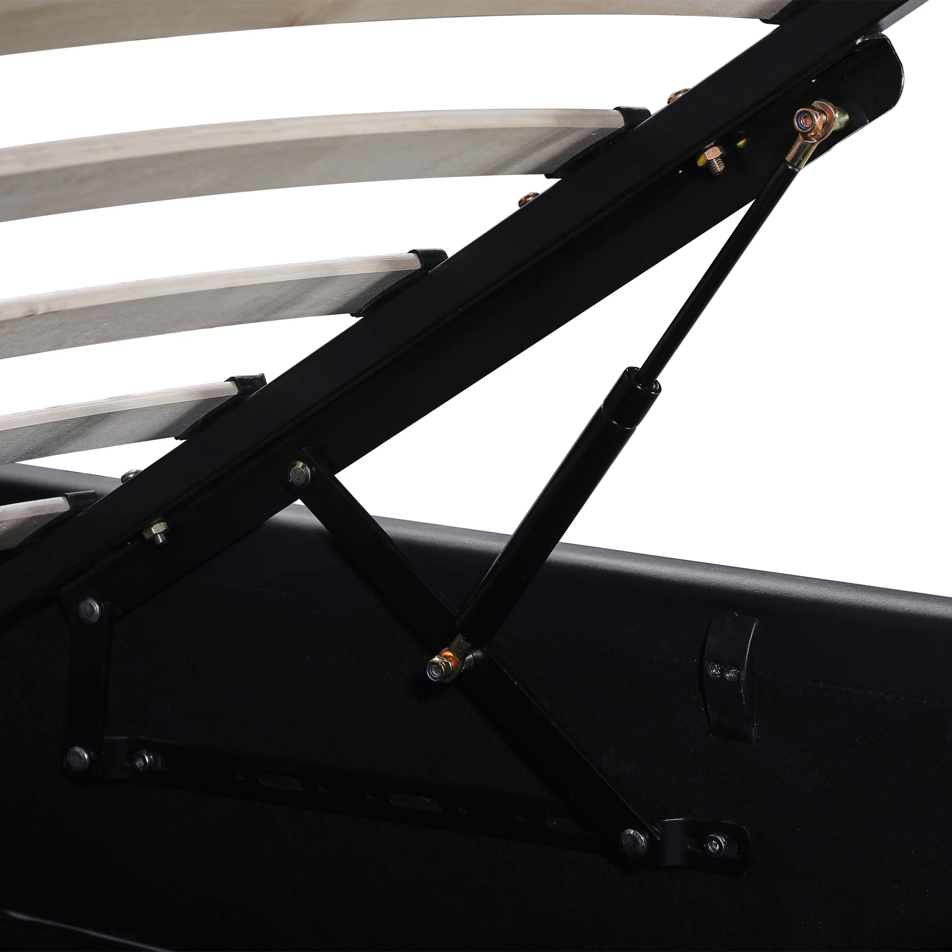 Purova PU Queen Gas Lift Bed Frame – Black - Image 14