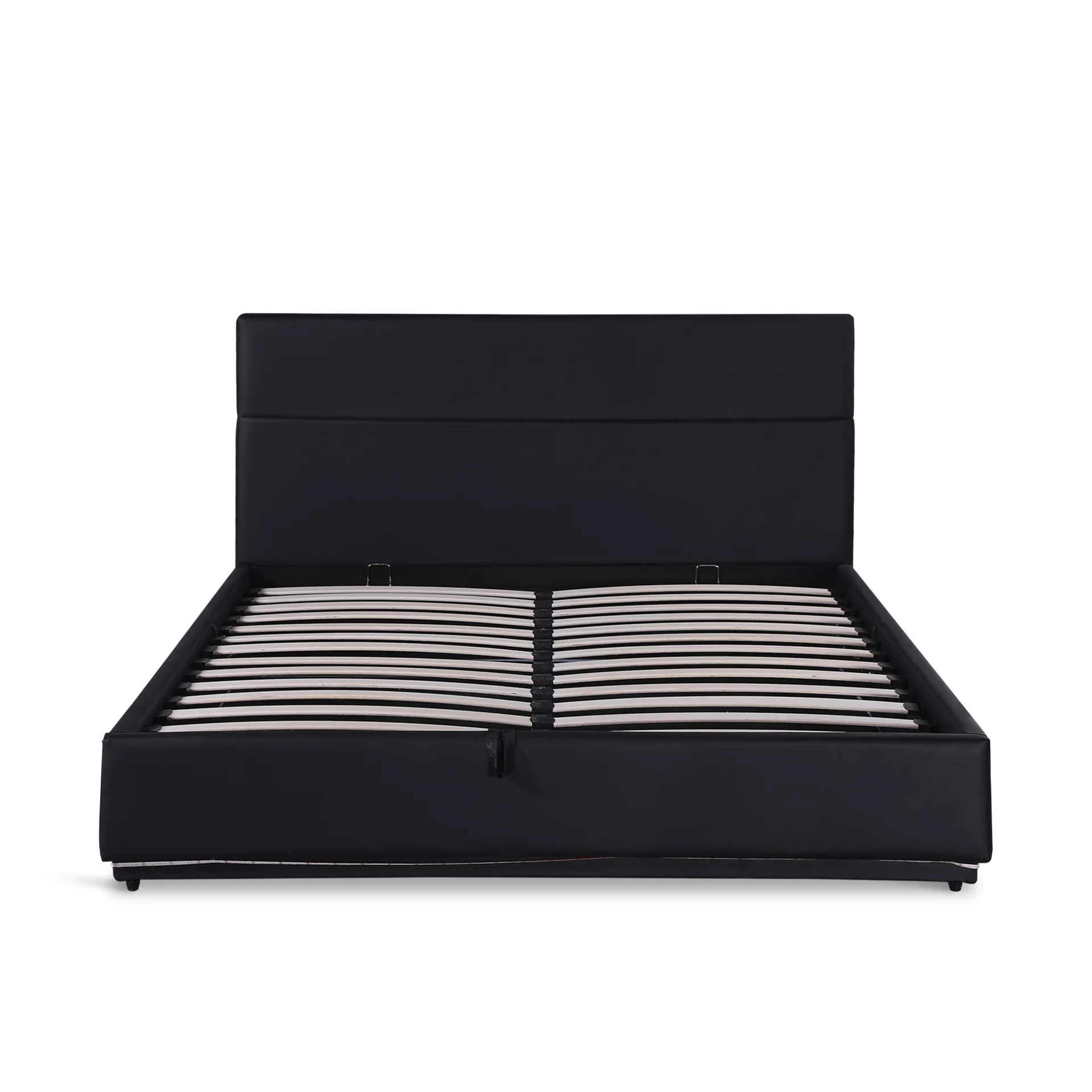 Lumetek PU Queen Gas Lift Bed Frame - Black - Image 7