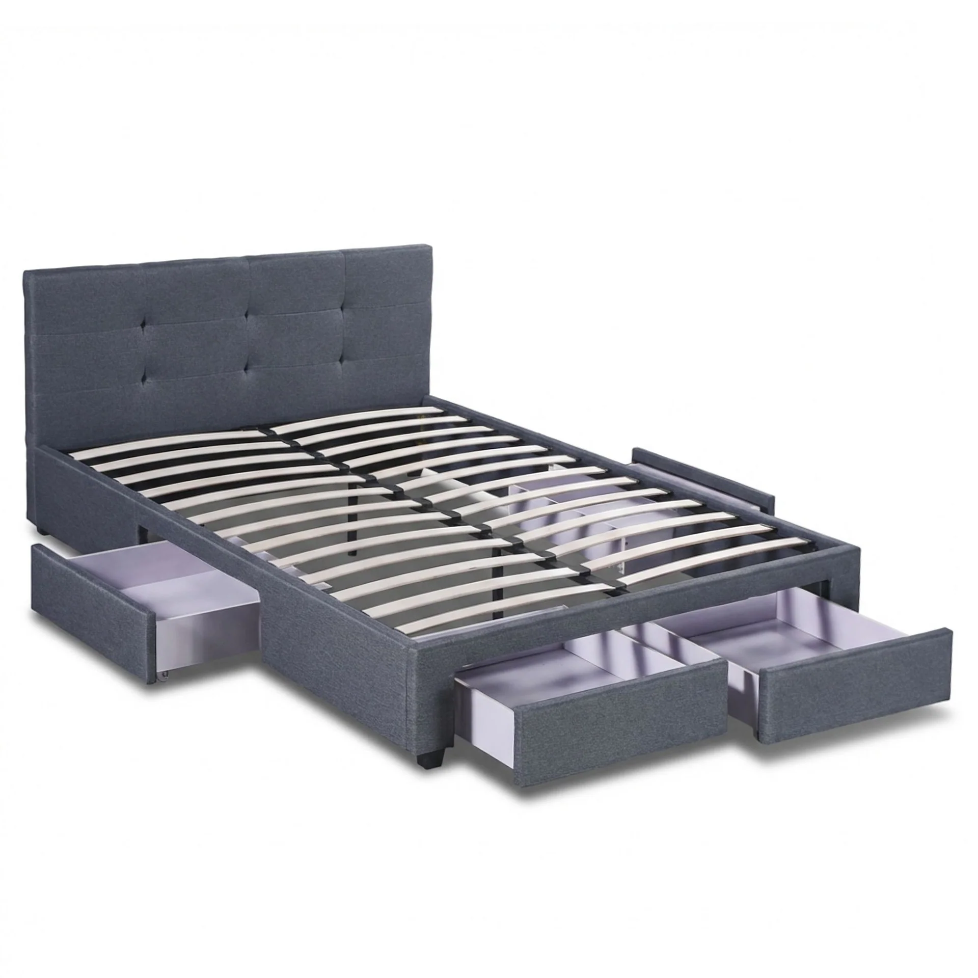 Tuffen Queen Bed Frame with 4 Drawers – Grey - Image 11
