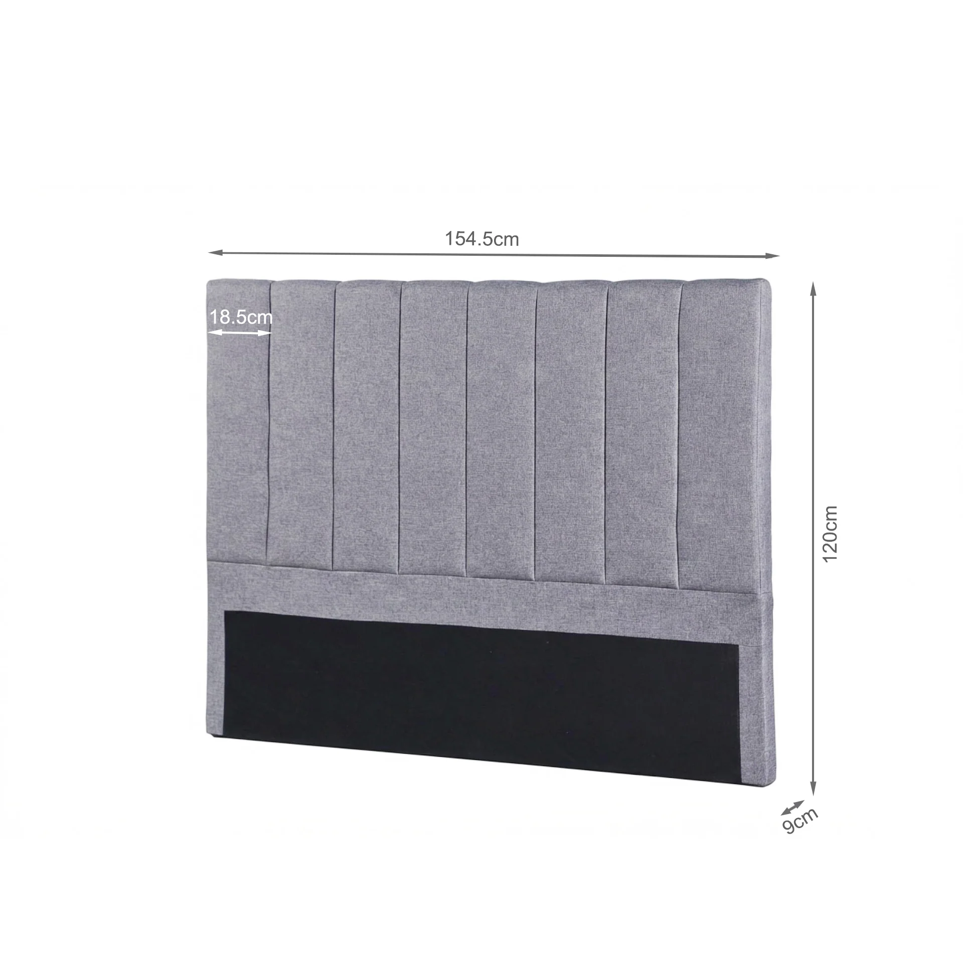 Linesta Queen Upholstered Headboard - Light Grey - Image 10