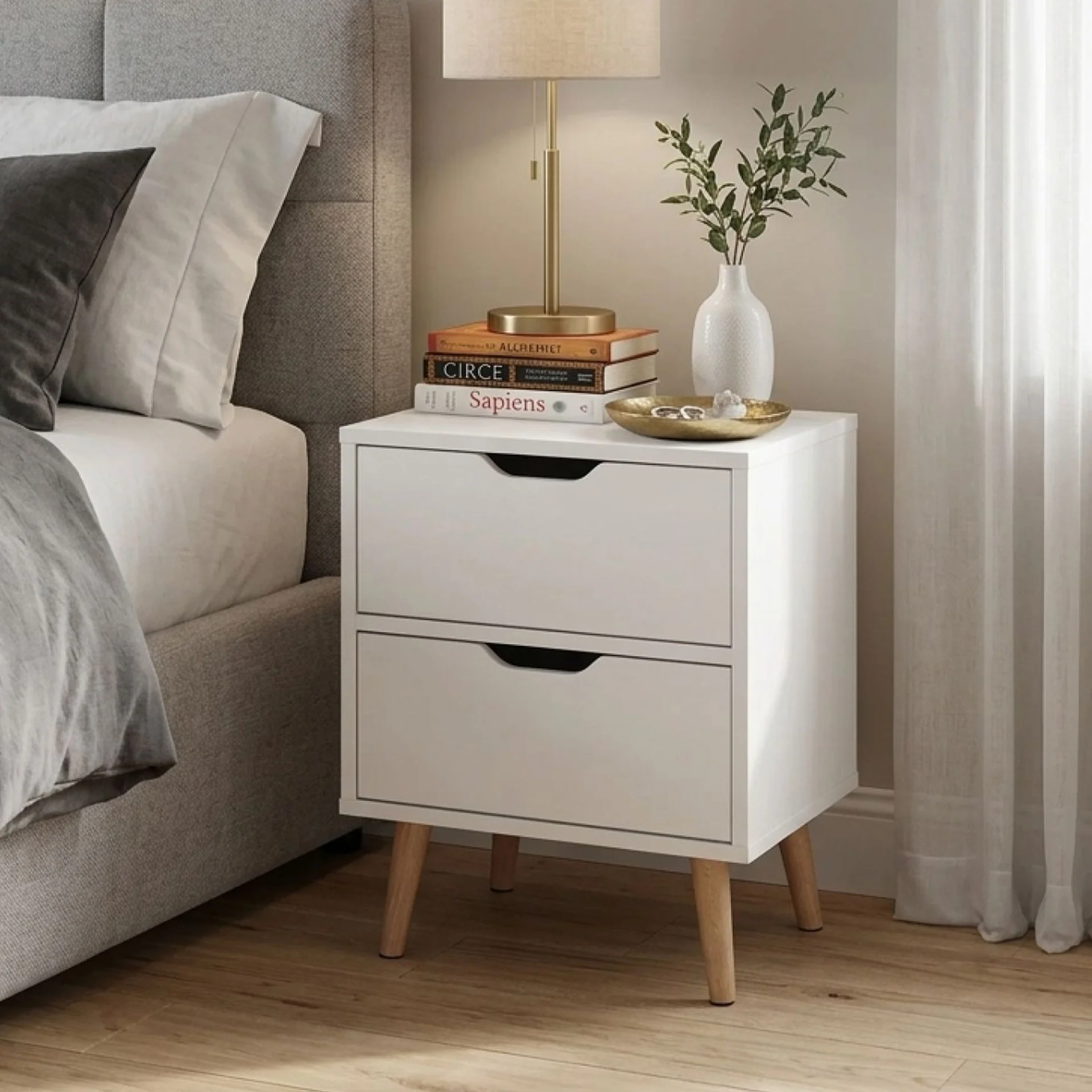 LOY Bedside Table - White