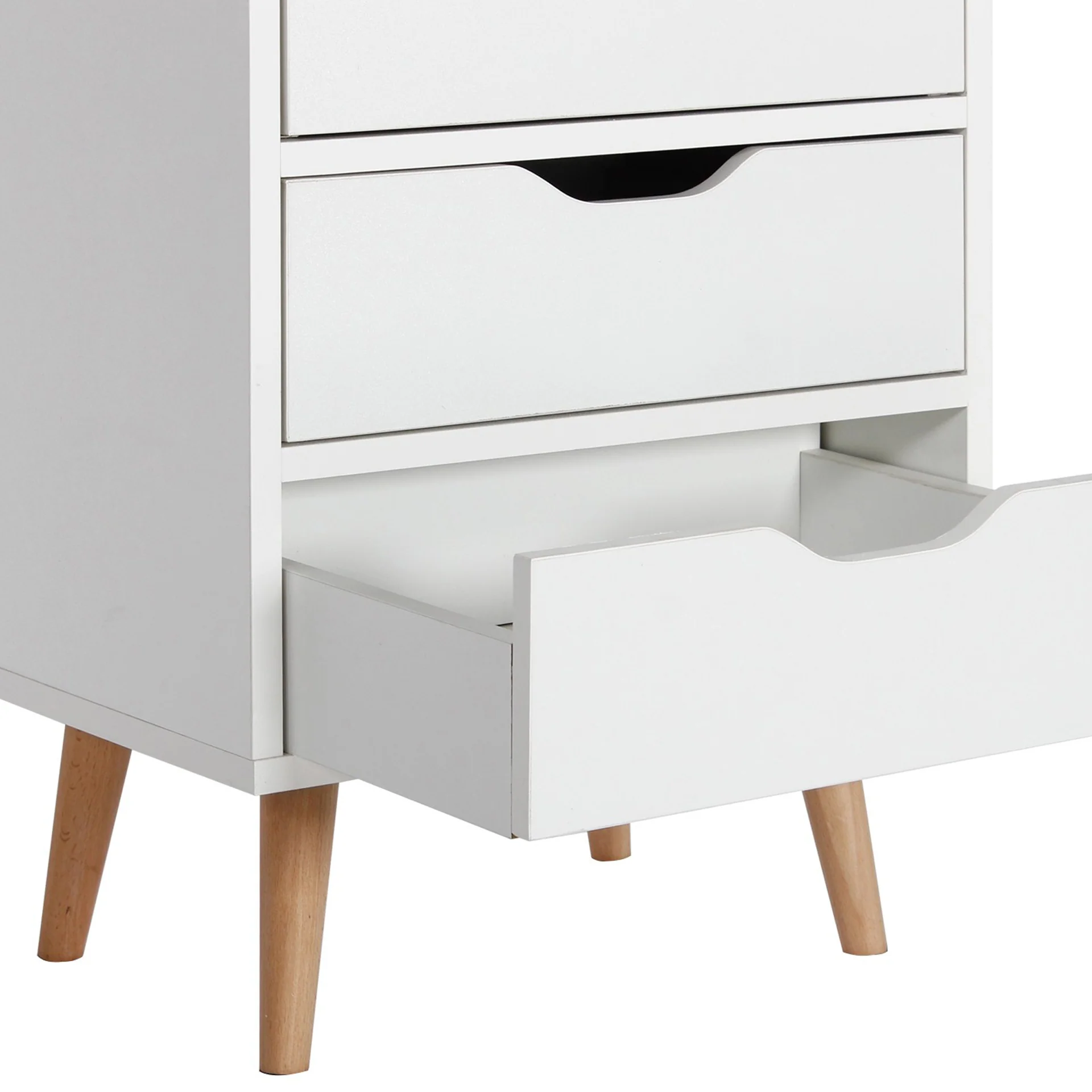 Drew Bedside Table - Maple + White - Image 10