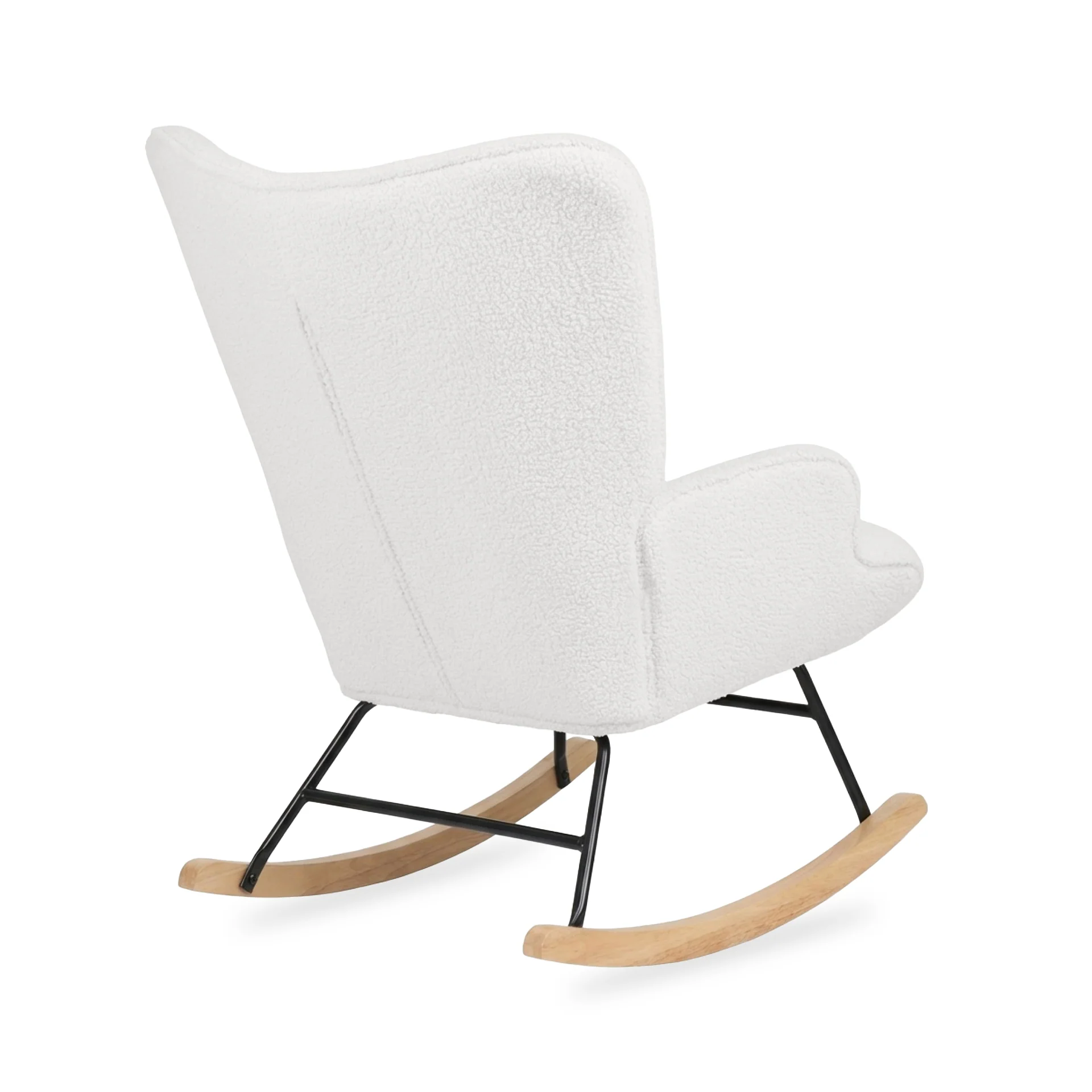 Liva Boucle Rocking Armchair - White - Image 10